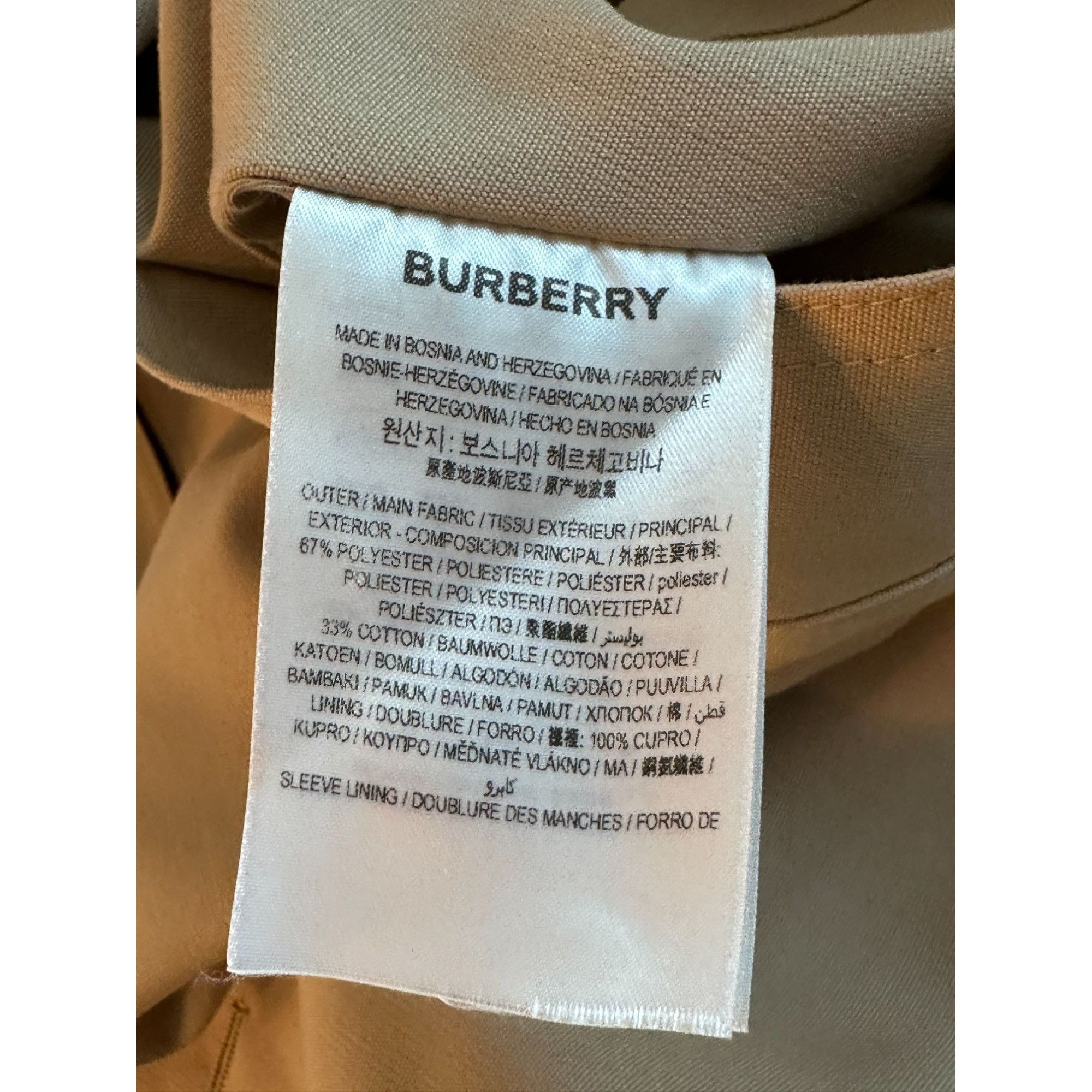 Burberry Burberry Womens Double-Breasted Trench Coat Cotton & Polyest Size L / US 10 / IT 46 - 5 Thumbnail