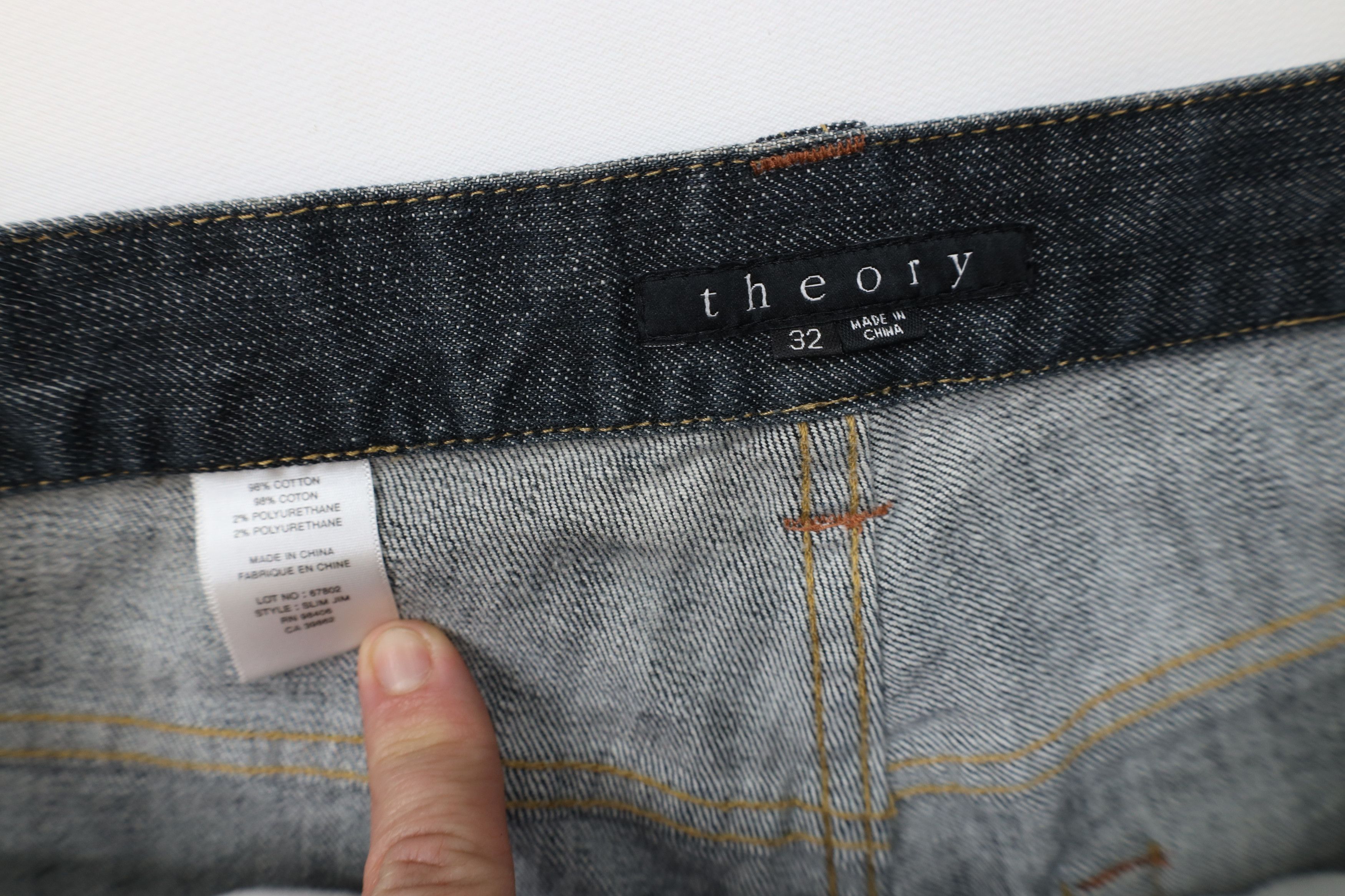 Theory Theory Button Fly Slim Jim Wide Leg Denim Jeans Pants Blue Size US 32 / EU 48 - 6 Thumbnail