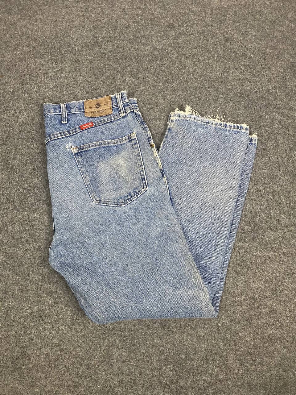Wrangler wrangler regular fit distressed denim nice design Size US 38 / EU 54 - 2 Thumbnail
