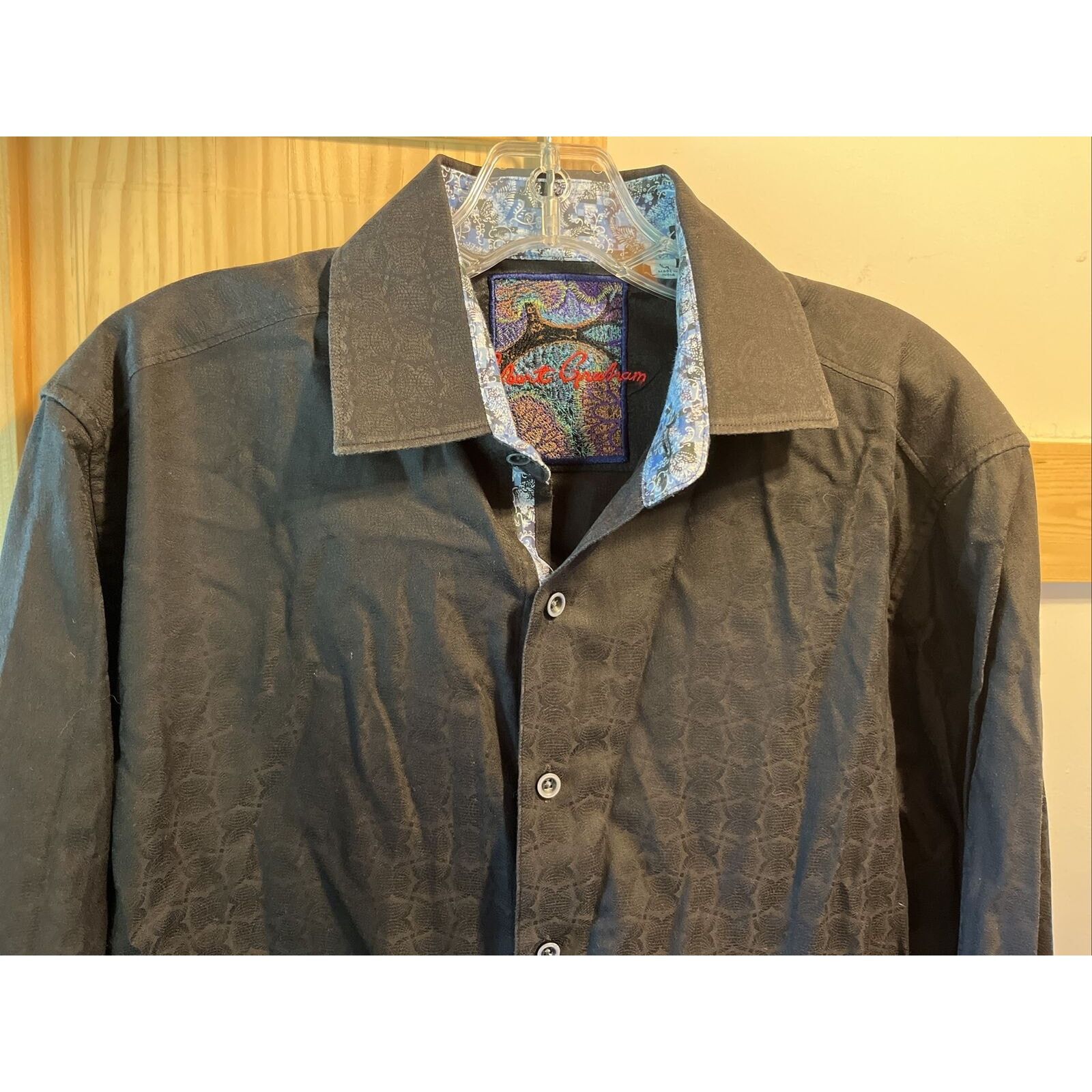 Robert Graham Robert Graham men’s M black long sleeve button cotton shirt Size US M / EU 48-50 / 2 - 5 Thumbnail