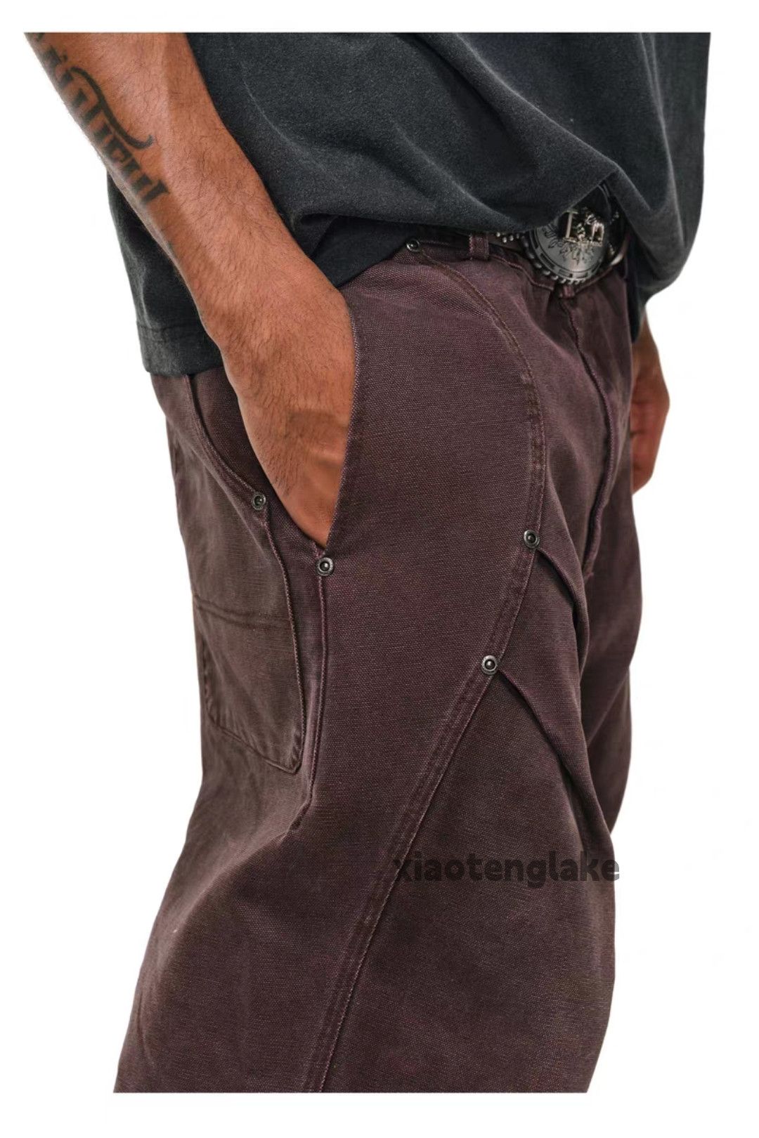 Vintage Utility punk yuppie grunge work cargo patchwork pants Size US 36 / EU 52 - 5 Thumbnail
