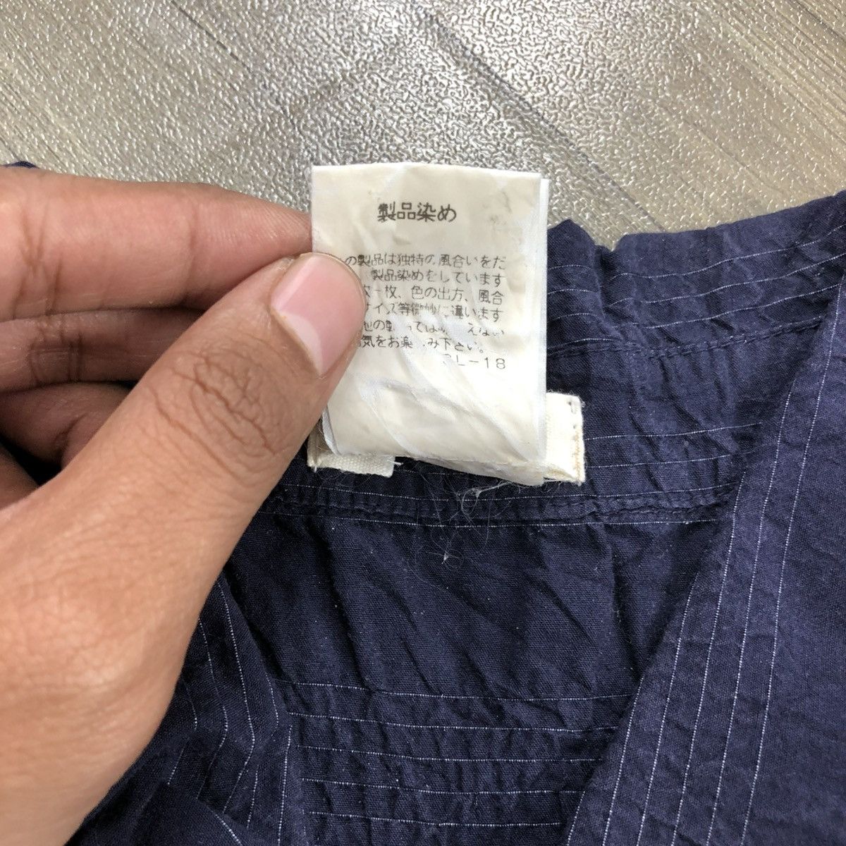 Issey Miyake × Japanese Brand × Tsumori Chisato Vintage Issey Miyake Plantation Designer Indigo Boro Shirt Size US M / EU 48-50 / 2 - 8 Thumbnail