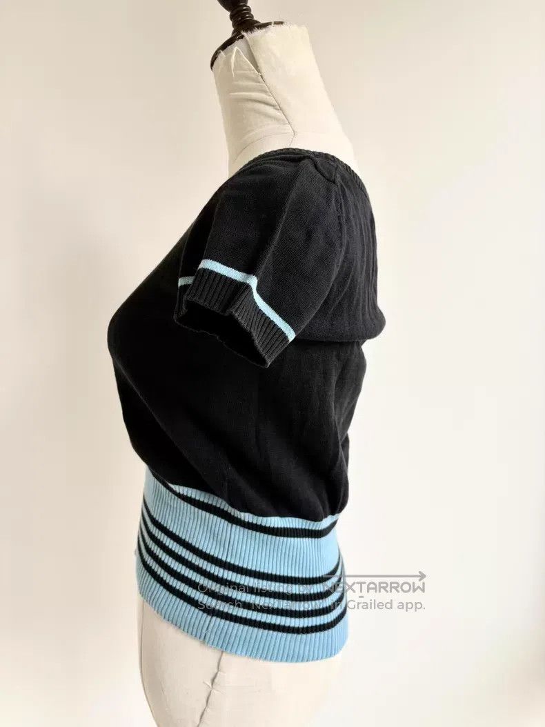 Vivienne Westwood Vivienne Westwood Navy Blue and Black Striped Knitted Shor Size M / US 6-8 / IT 42-44 - 5 Thumbnail