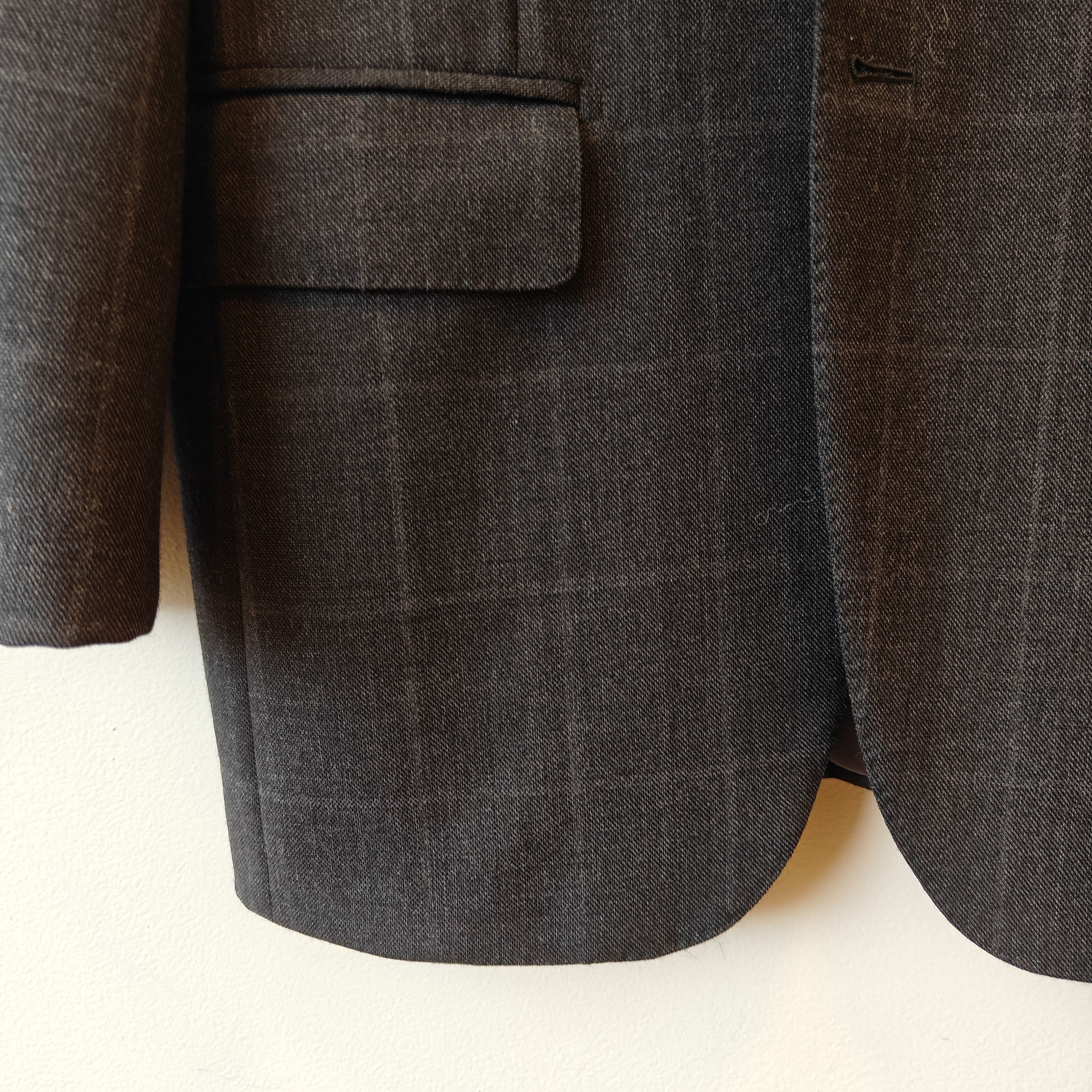 Ring Jacket Ring Jacket Grey Plaid Check Wool Blazer Made in Japan Size 46R - 5 Thumbnail