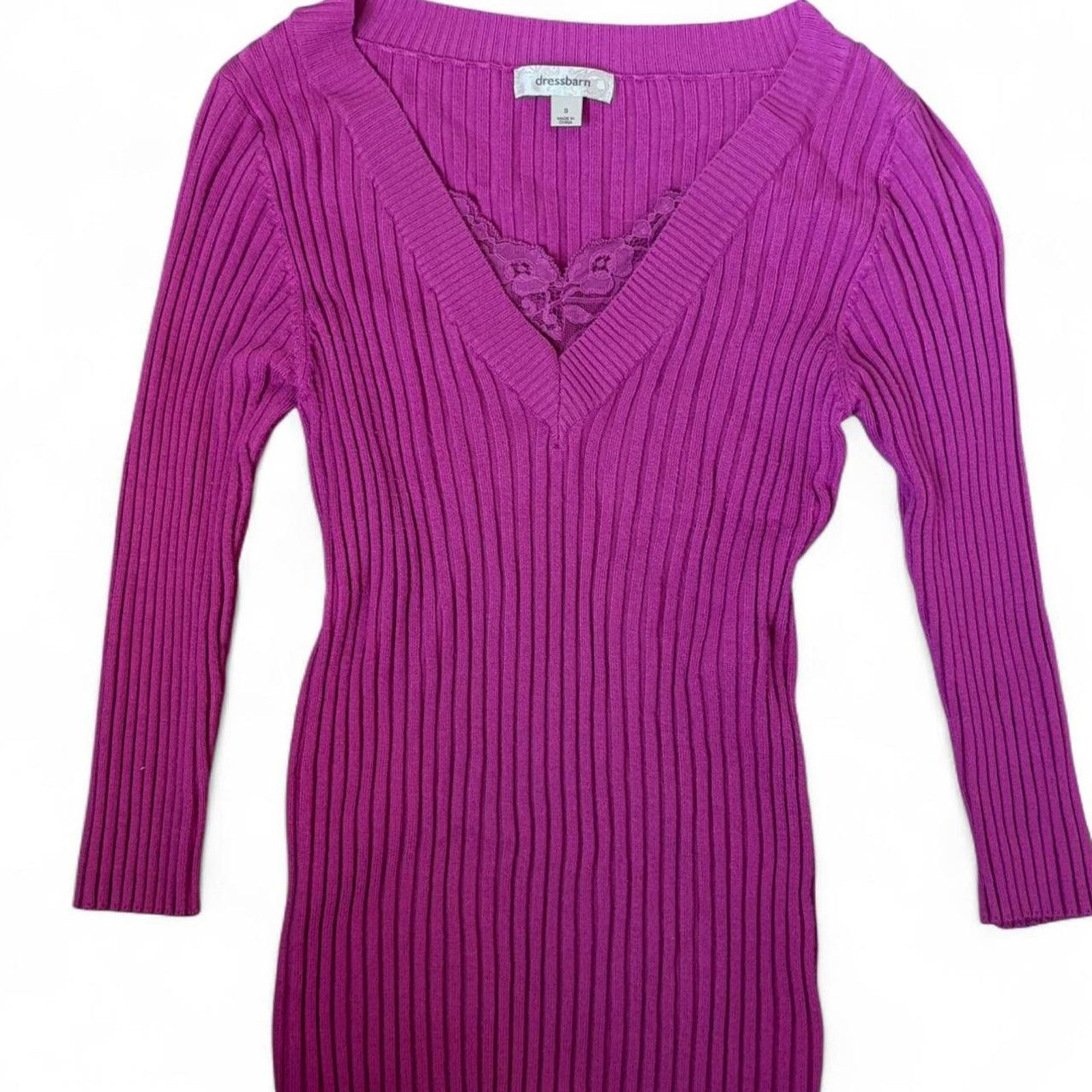 Other Pink long sleeve top with lace detail Size S / US 4 / IT 40 - 1 Thumbnail