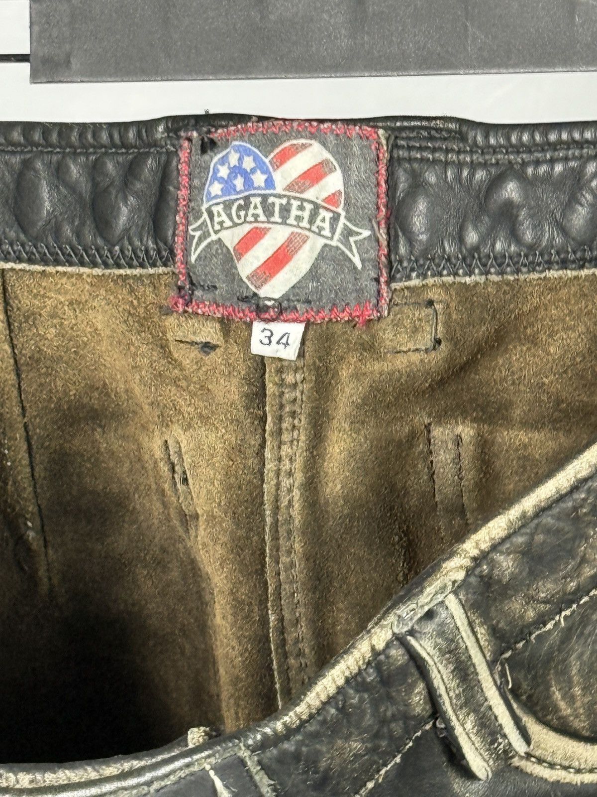 Other AGATHA Vintage Distressed Leather Pants Size US 34 / EU 50 - 3 Thumbnail