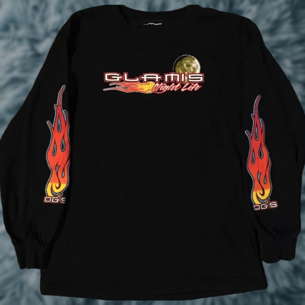 JNCO Vtg Glamis Faded Flame Shirt XS Grunge Biker Punk Fire Skate Racing Y2K 90s Jnco Size US XS / EU 42 / 0 - 1 Thumbnail