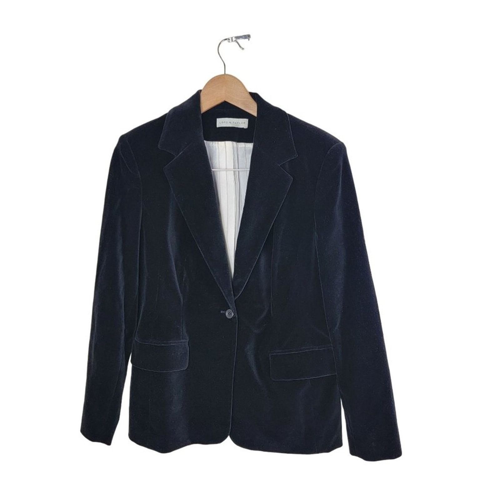 Lord & Taylor Lord & Taylor Womens Velour Crushed Velvet Blazer size 8 Size M / US 6-8 / IT 42-44 - 8 Thumbnail