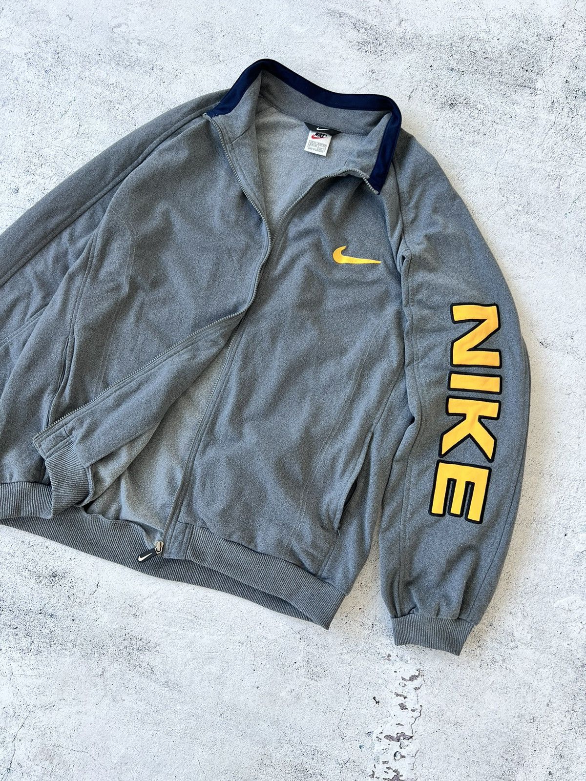 Nike × Vintage 🩸RARE🩸Nike Vintage Zip Sweatshirt Big Logo 90s Size US XXL / EU 58 / 5 - 3 Thumbnail