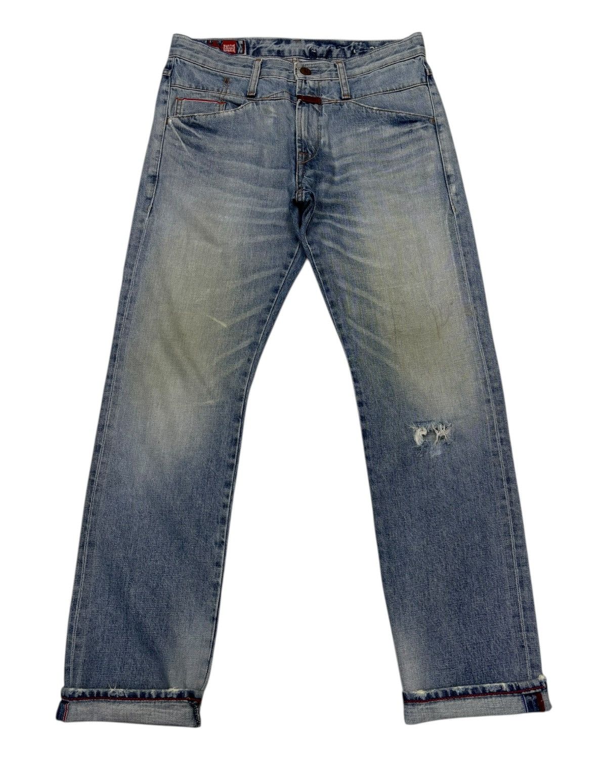 Marithe + Francois Girbaud × Undercover MARITHE FRANCOIS GIRBAUD HALF SELVEDGE LE JEAN DE DISTRESSED Size US 30 / EU 46 - 3 Thumbnail