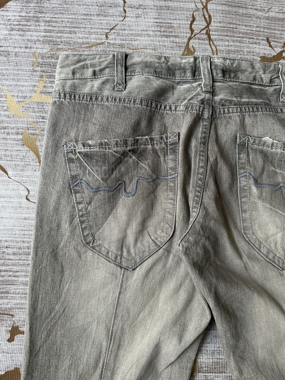 Japanese Brand FLARE London Denim Distressed Denim Size US 34 / EU 50 - 17 Thumbnail
