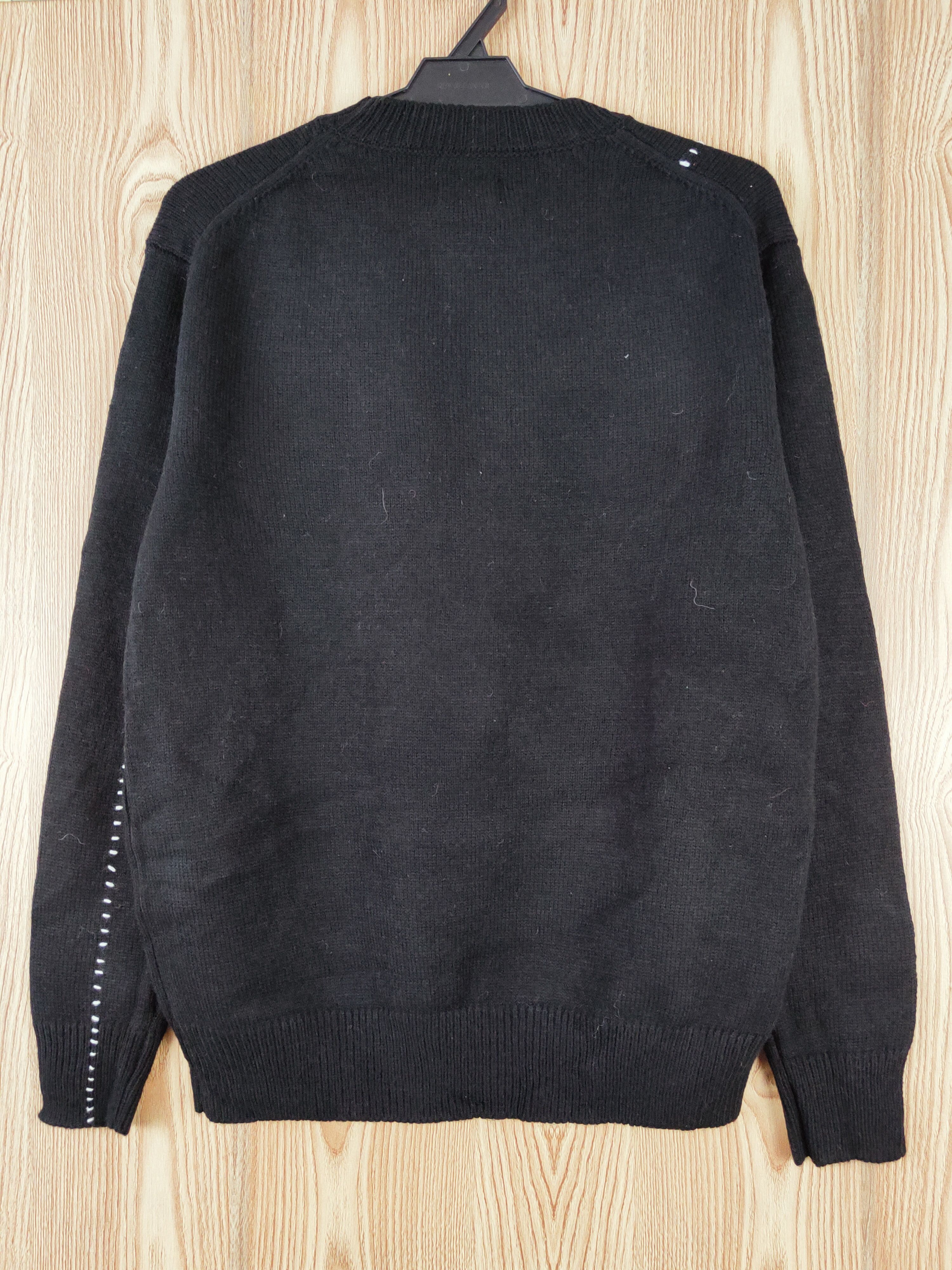 Japanese Brand Cotorica Black ripped distressed Knitwear Sweatshirts #W555 Size US M / EU 48-50 / 2 - 9 Thumbnail