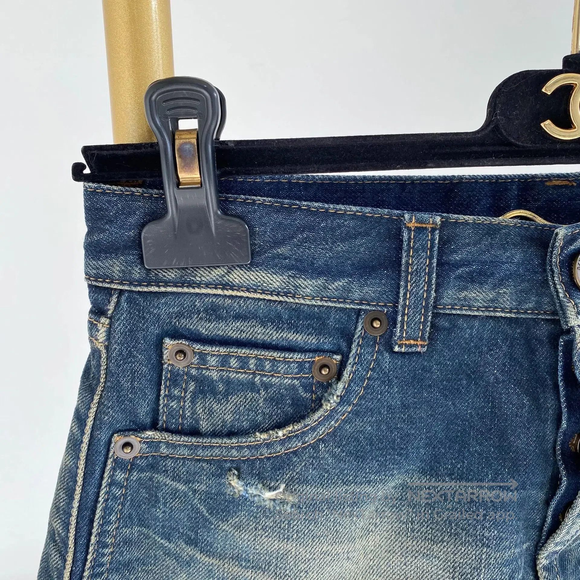 Saint Laurent Paris Saint Laurent Blue Denim Shorts 25. Size 25" / US 0 / IT 36 - 3 Thumbnail