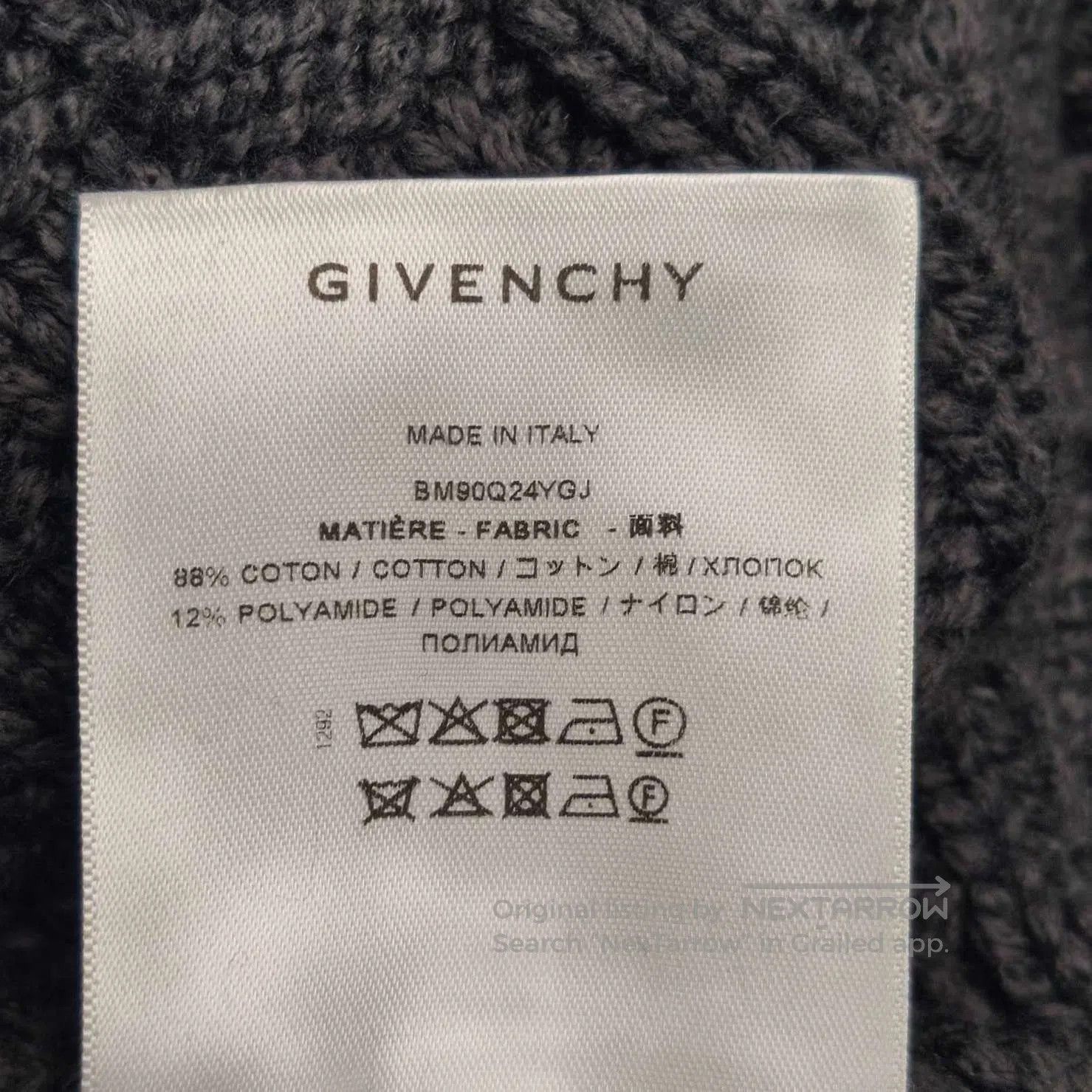 Givenchy Givenchy Black Cable Knit Crew Neck Sweater XXL. Size US XXL / EU 58 / 5 - 9 Thumbnail