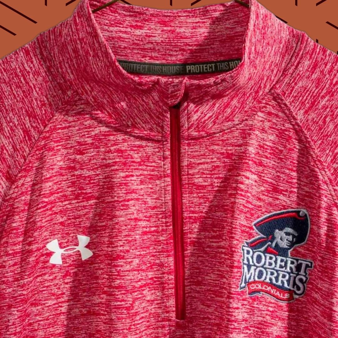Under Armour Under Armour 1/4 Zip Long Sleeve HeatGear Shirt - Red XL - Robert Morris Mens Shirt Size US XL / EU 56 / 4 - 1 Thumbnail