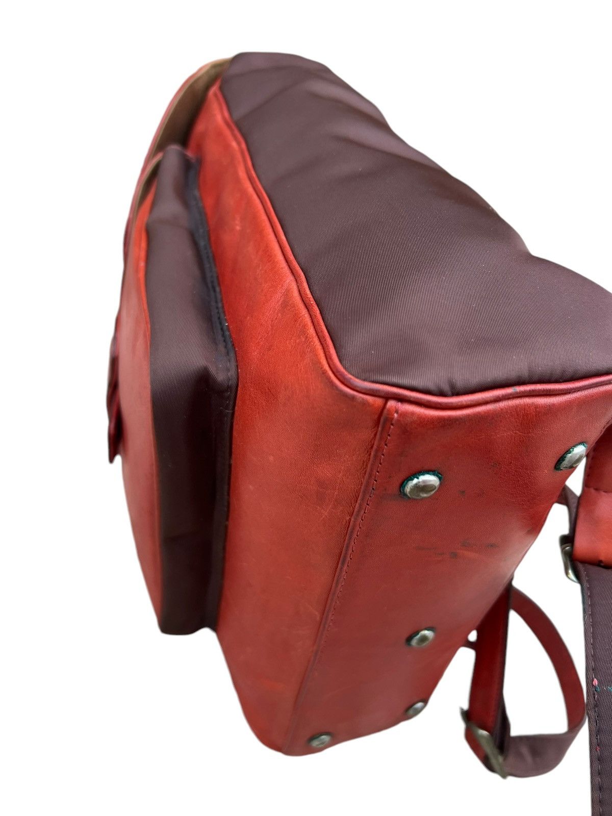 Leather Vintage Dakota Japan Distressed Patina Leather Backpack Bag Size ONE SIZE - 14 Thumbnail