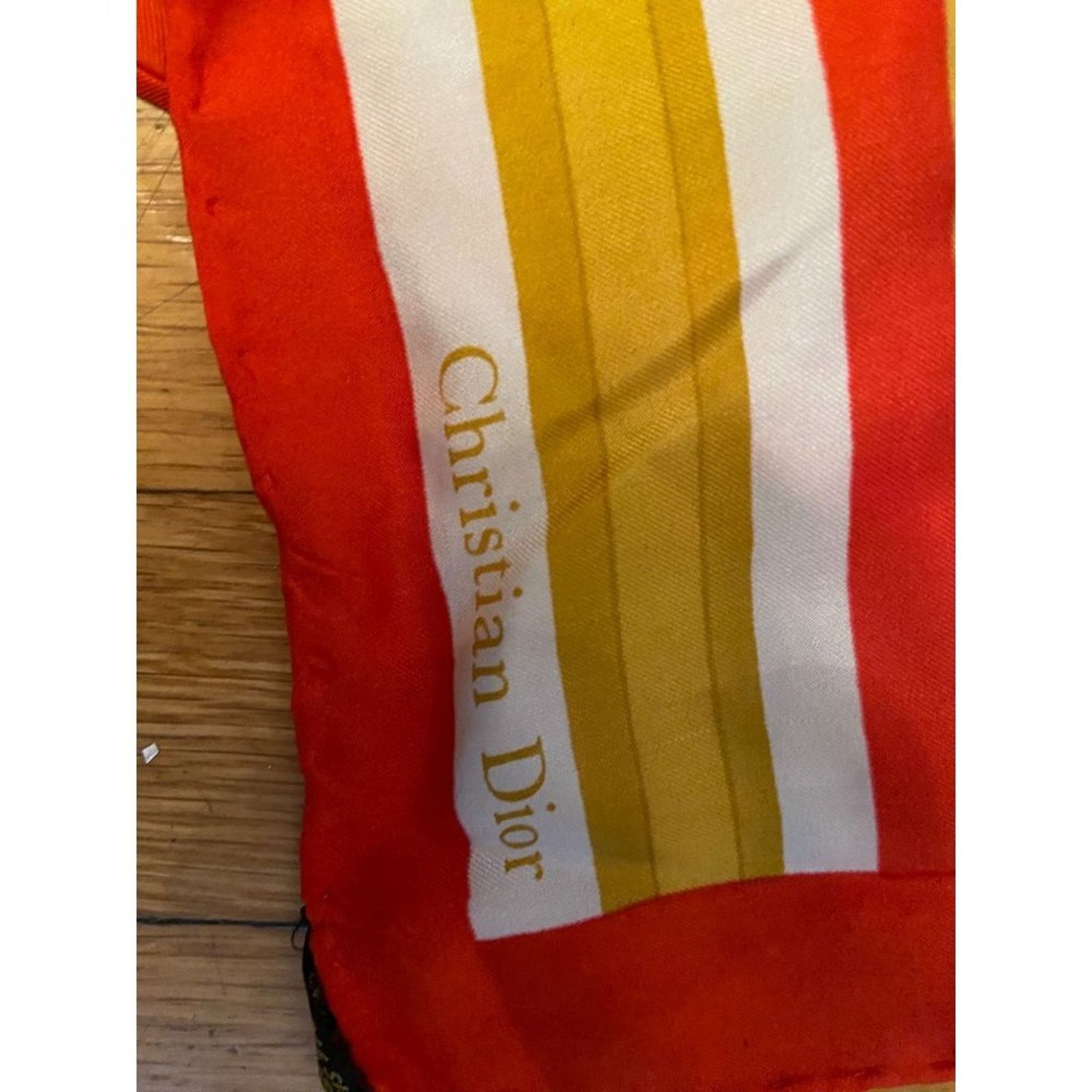 Christian Dior Monsieur Italy Christian Dior 100% Silk Hand Rolled 27" x 25" Scarf Size ONE SIZE - 1 Thumbnail