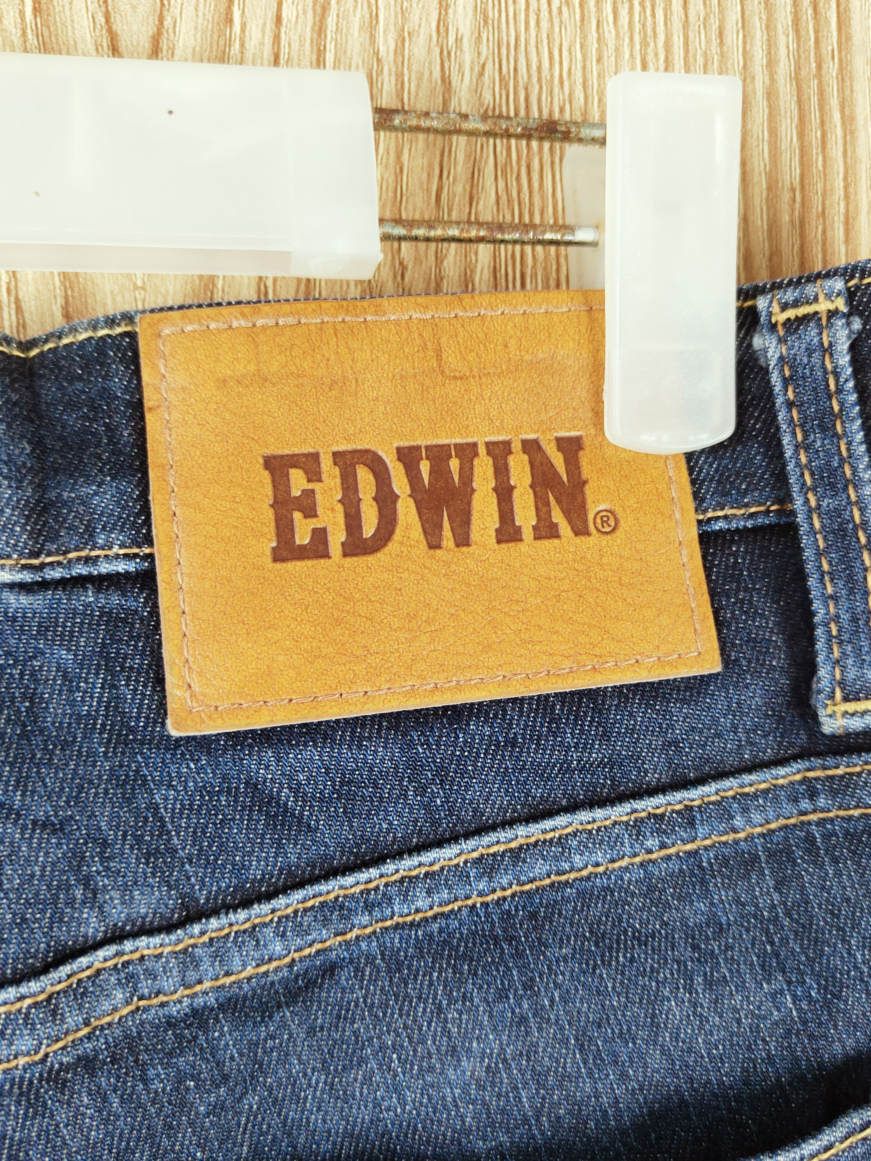 Edwin Edwin Dark Blue Distressed Ripped Jeans#S2695 Size US 31 - 9 Thumbnail
