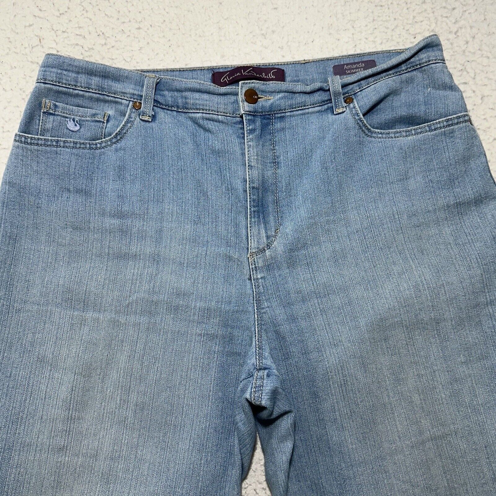 Gloria Vanderbilt Gloria Vanderbilt 16 Light Blue Capri Denim Jeans Size 38" / US 16 / IT 52 - 2 Thumbnail