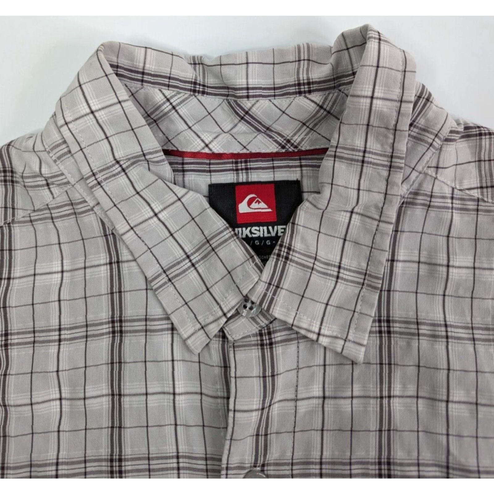 Quiksilver Quiksilver Shirt Men L Grey Rayon Blend Short Sleeve Button Skate Summer Casual Size US L / EU 52-54 / 3 - 5 Thumbnail