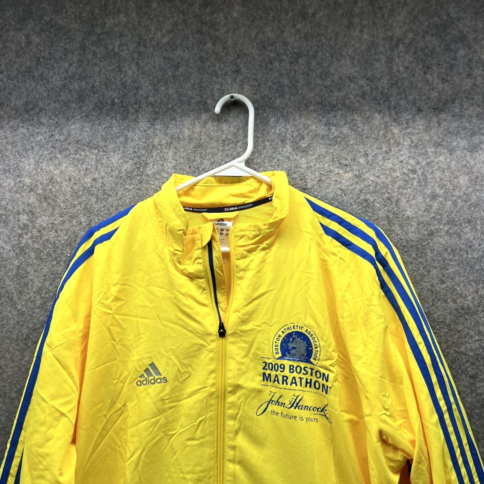Adidas Adidas Sweater Men XL Yellow Full Zip Clima Proof Jacket Boston Marathon 2009 Corporate All Seasons Office Casual Formal Size US XL / EU 56 / 4 - 2 Thumbnail