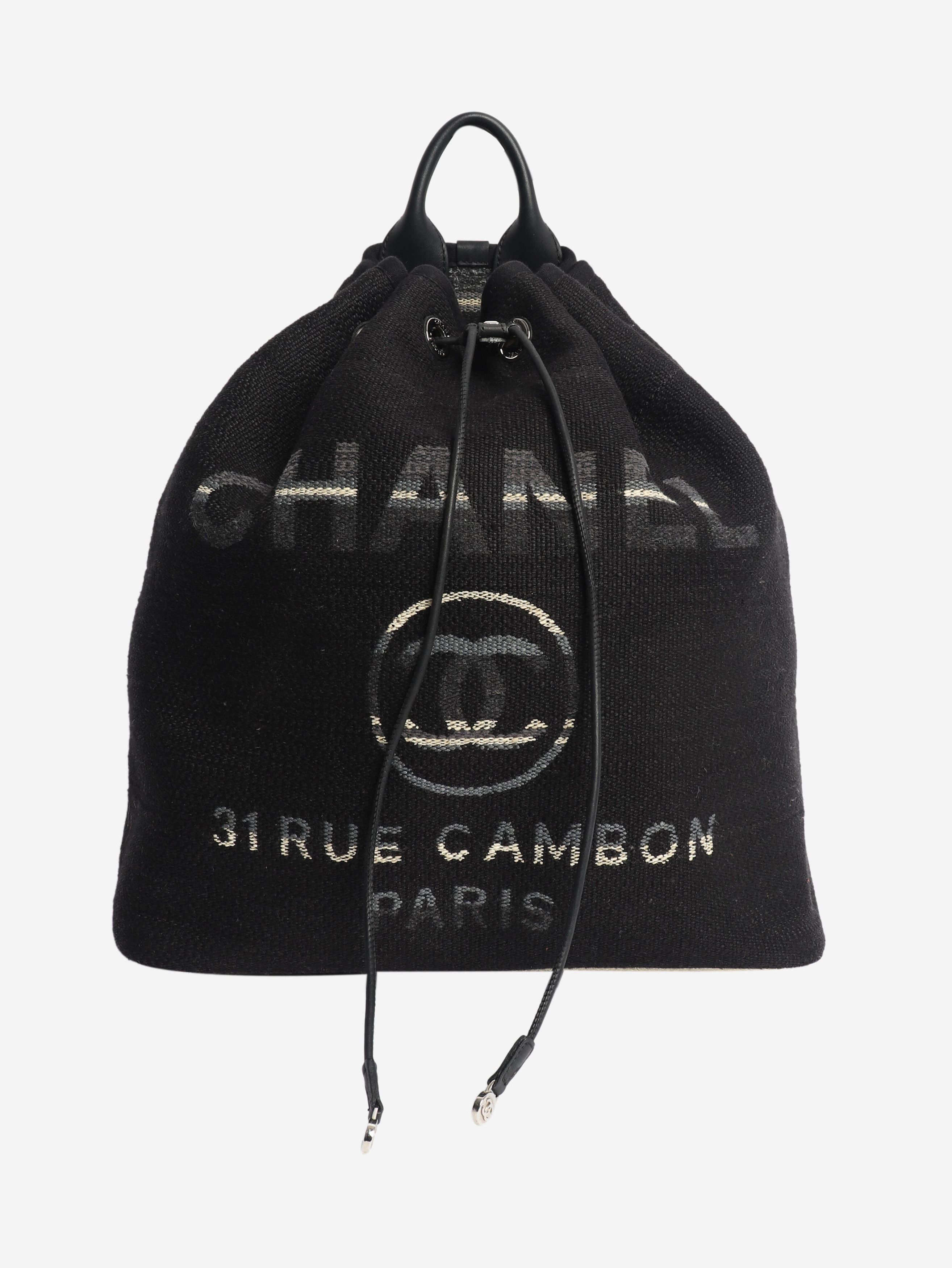 Chanel Black 2018 Rue Cambon canvas backpack Size ONE SIZE - 1 Thumbnail