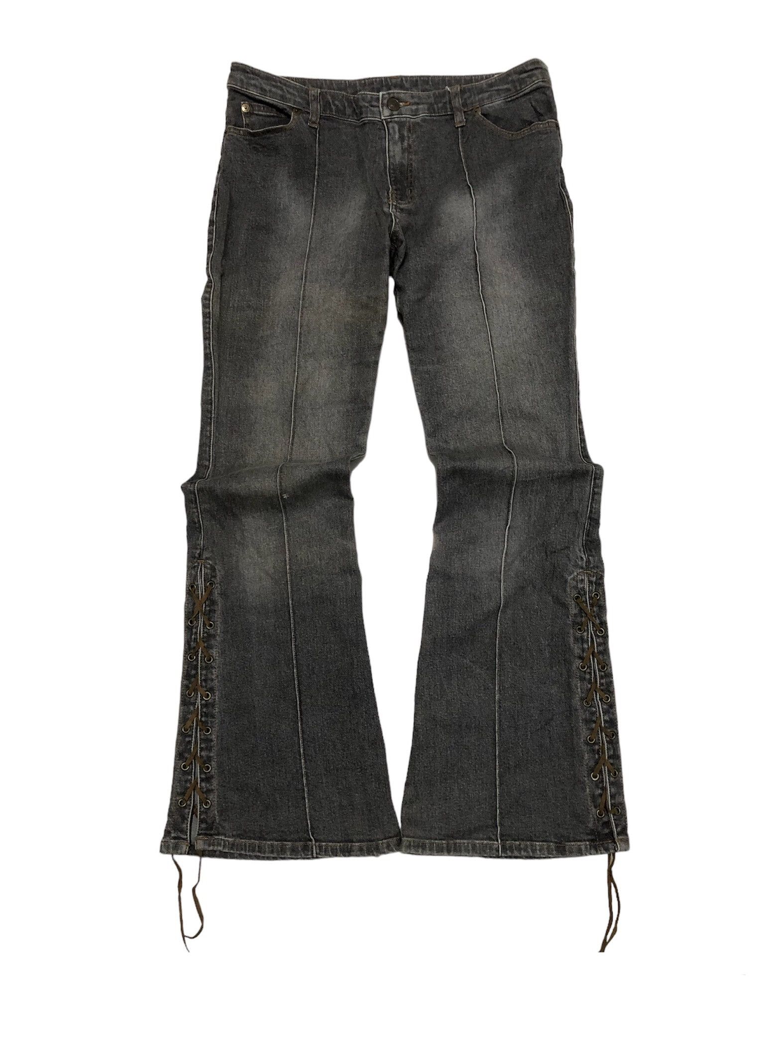 image of If Six Was Nine x Le Grande Bleu L G B Japanese Flared Laces Grey Wash Denim, Men's (Size 34)