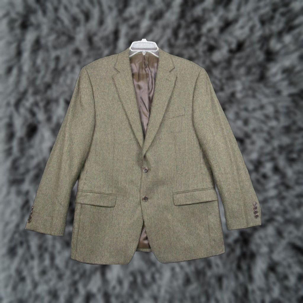 Ralph Lauren Lauren Ralph Lauren Blazer Mens 41R Brown Wool Sport Coat Classic Macy's Jacket Size 42R - 1 Thumbnail