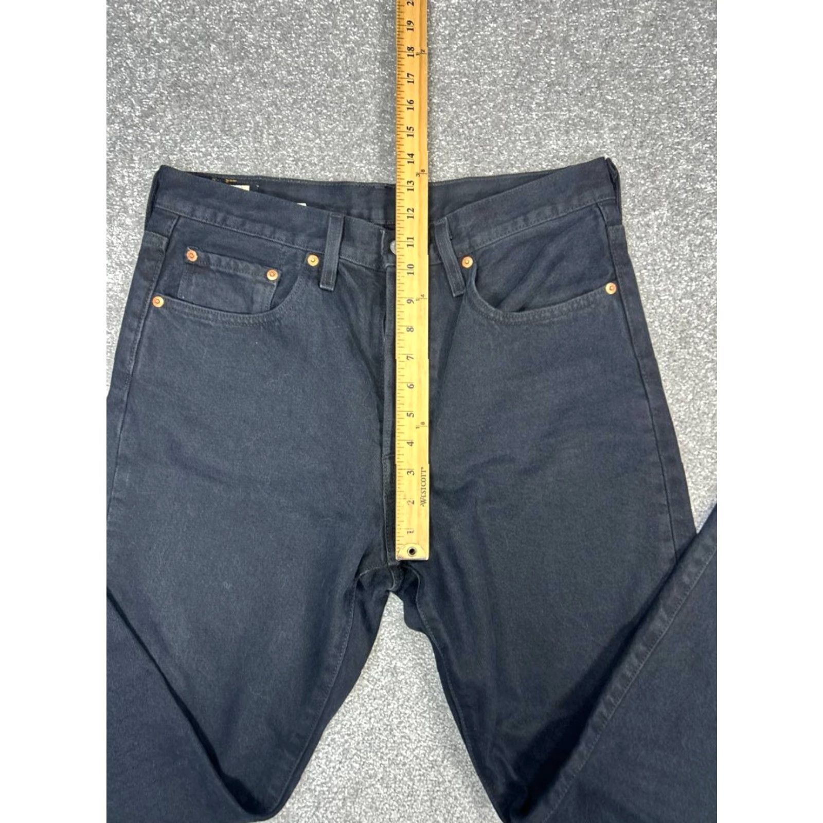 Levi's VINTAGE Levis 501 Jeans Women 30 Black Denim Cotton High Rise Dark Wash Skinny Leg 33x29 Size 30" / US 8 / IT 44 - 4 Thumbnail