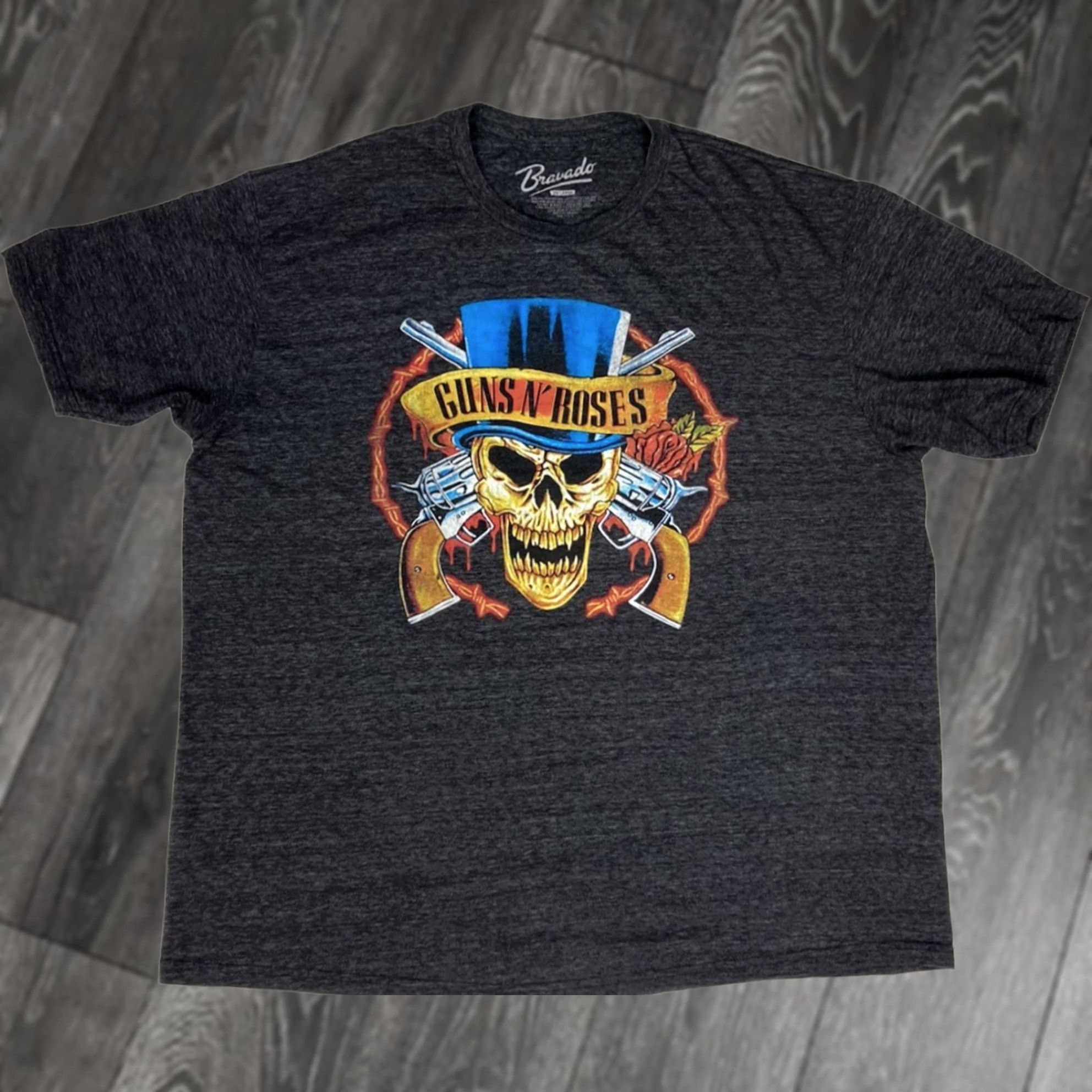 Bravado Guns N Roses Graphic Print T-Shirt Men XXL Black Heather Bravado Crew Neck Short Sleeve Size US XXL / EU 58 / 5 - 1 Thumbnail
