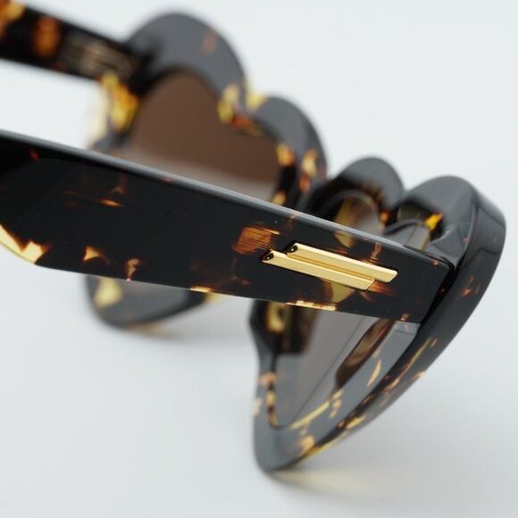 Bottega Veneta Bottega Veneta BV1432S 002 Sunglasses Havana Geometric Frame Size ONE SIZE - 7 Thumbnail