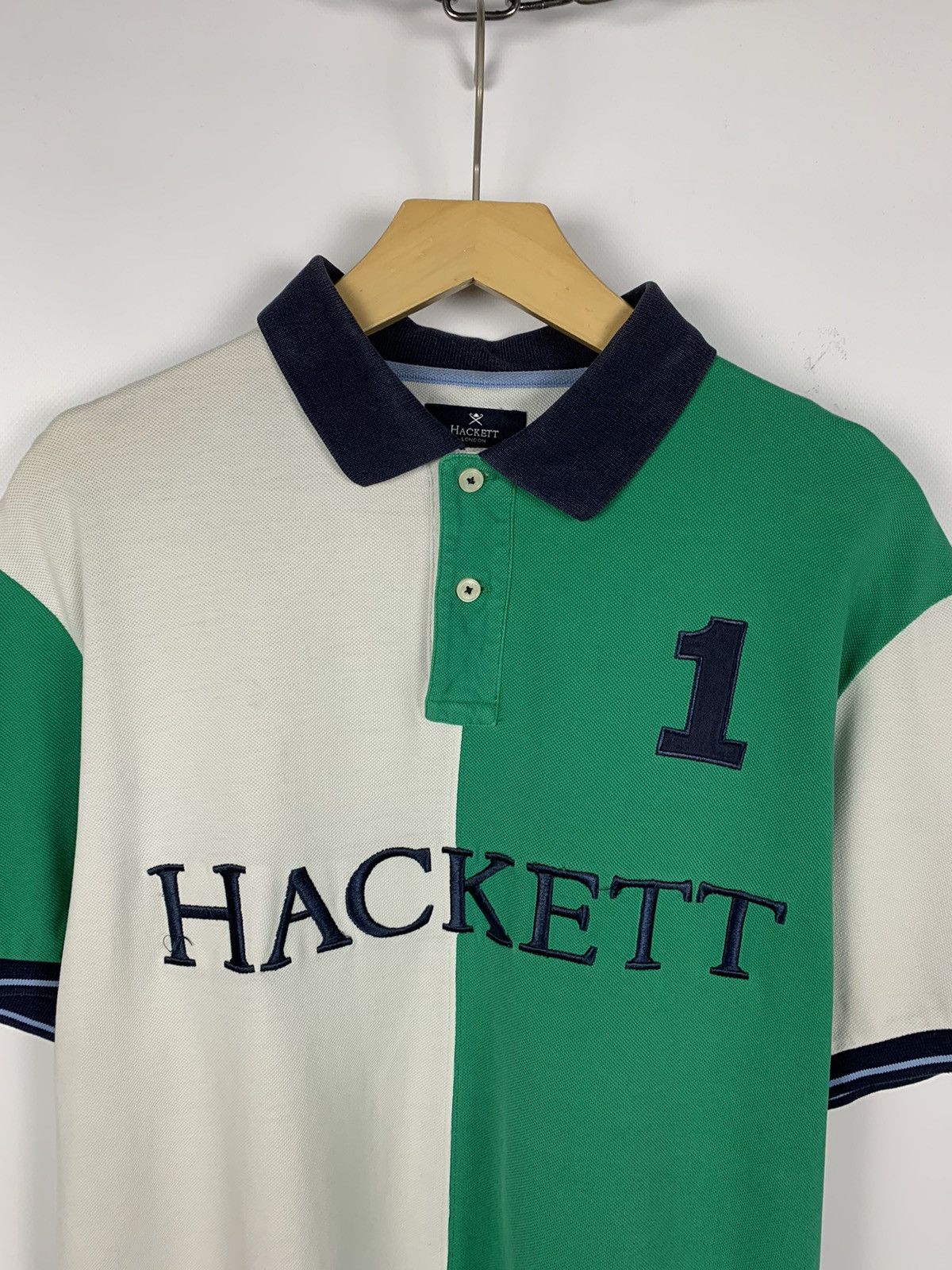 Hackett Vintage Y2K Hackett Polo Shirt Striped Chief Kiff Style 90’s Size US XL / EU 56 / 4 - 2 Thumbnail
