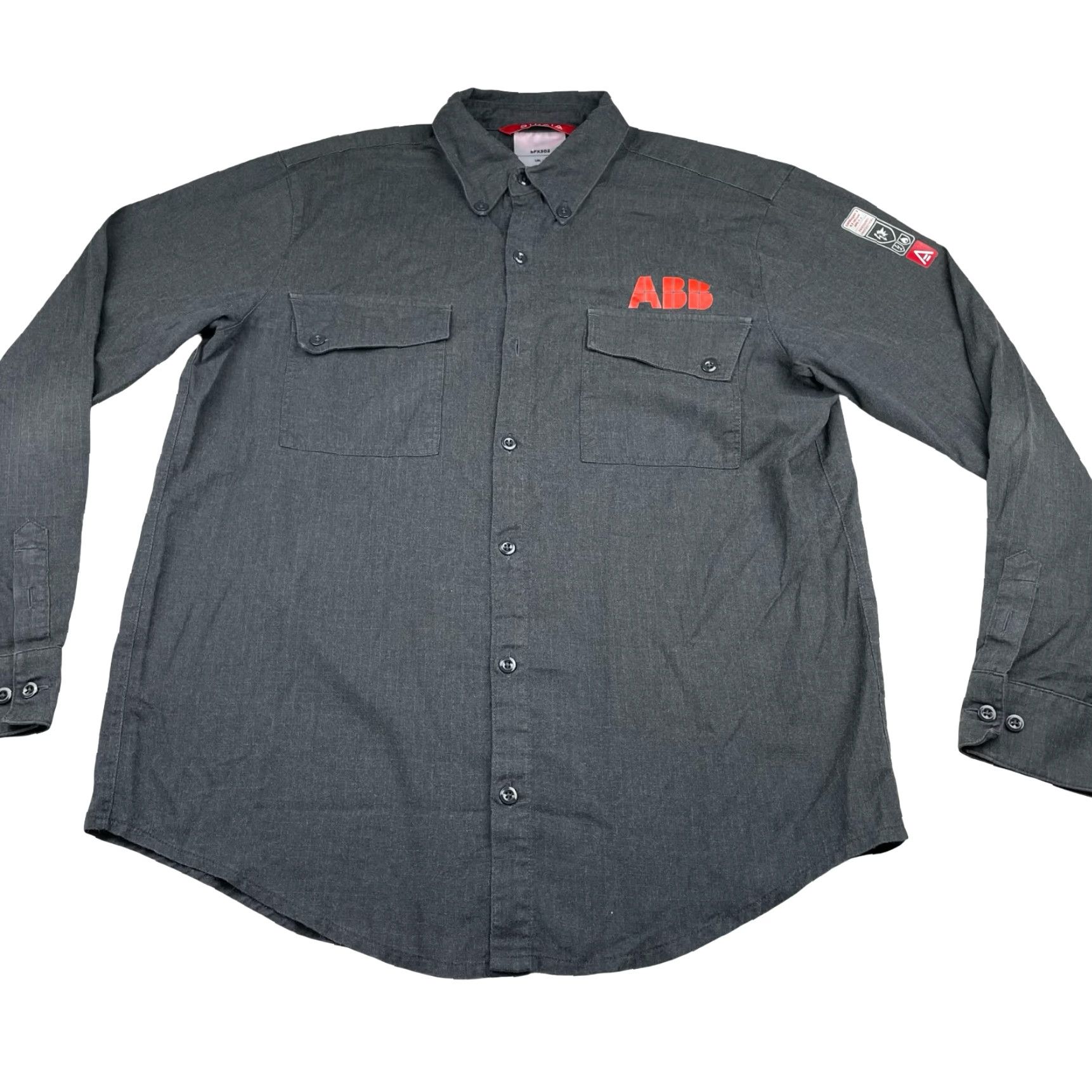 Vintage Strata Men's SFX302 FR ARC Rated Work Shirt Large Gray Size US L / EU 52-54 / 3 - 2 Thumbnail