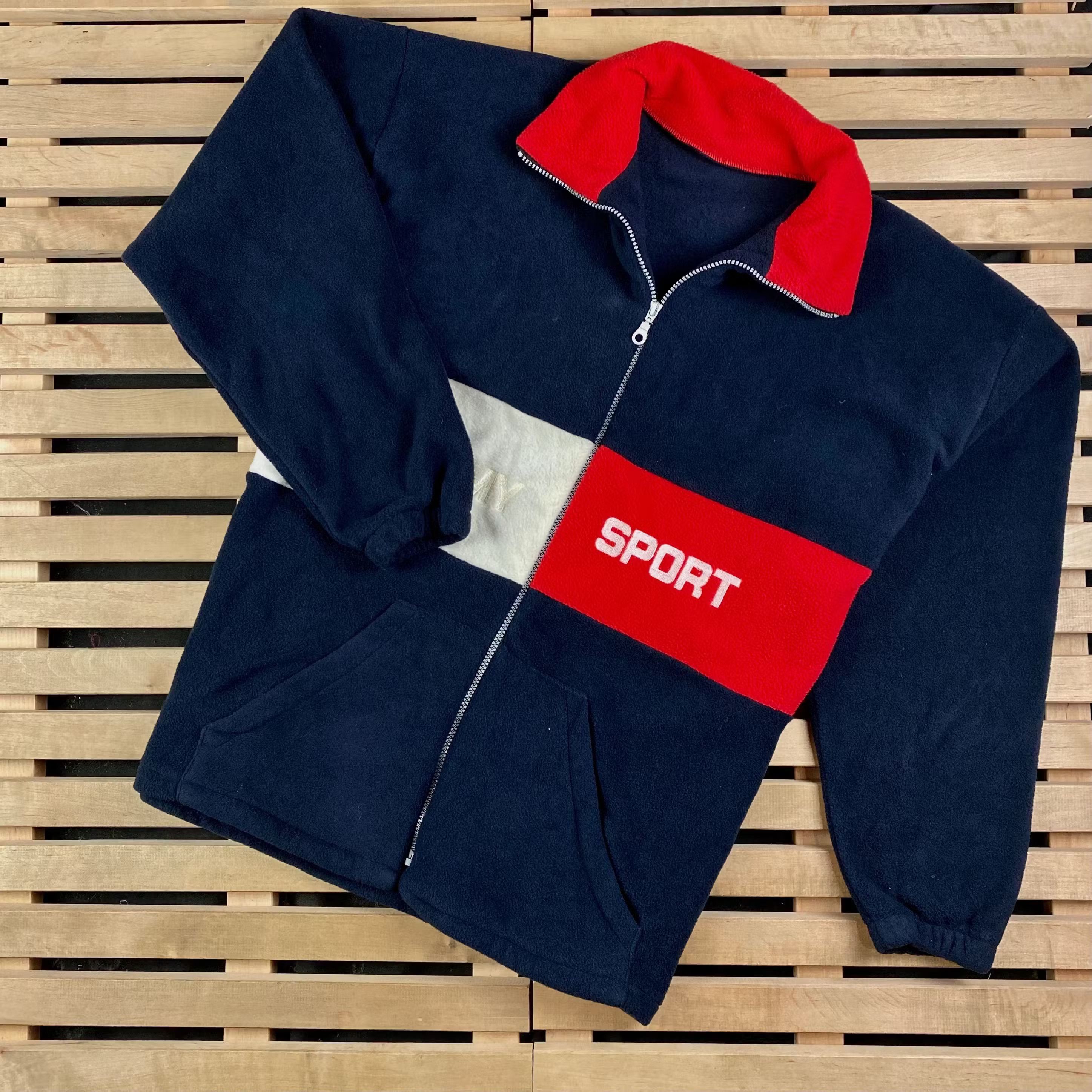 Tommy Hilfiger × Vintage Mens Fleece Jacket Tommy Sport Hilfiger Vintage Size L Size US L / EU 52-54 / 3 - 1 Thumbnail