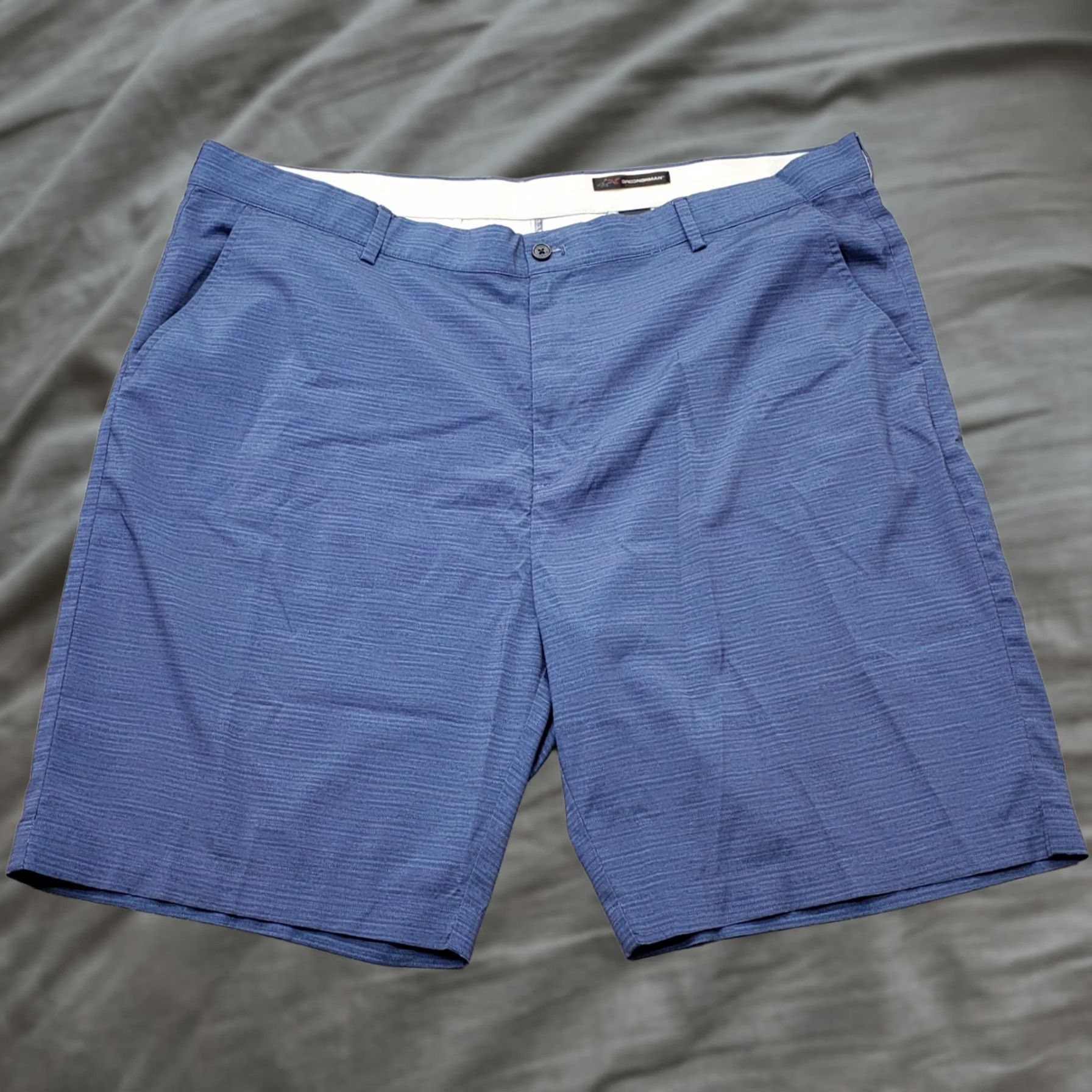 Vintage Greg Norman Golf Chino Shorts Mens 42 Blue Regular Fit Flat Front Chino 9.75 Inseam 22" Outseam Size 42 Size US 42 / EU 58 - 1 Thumbnail
