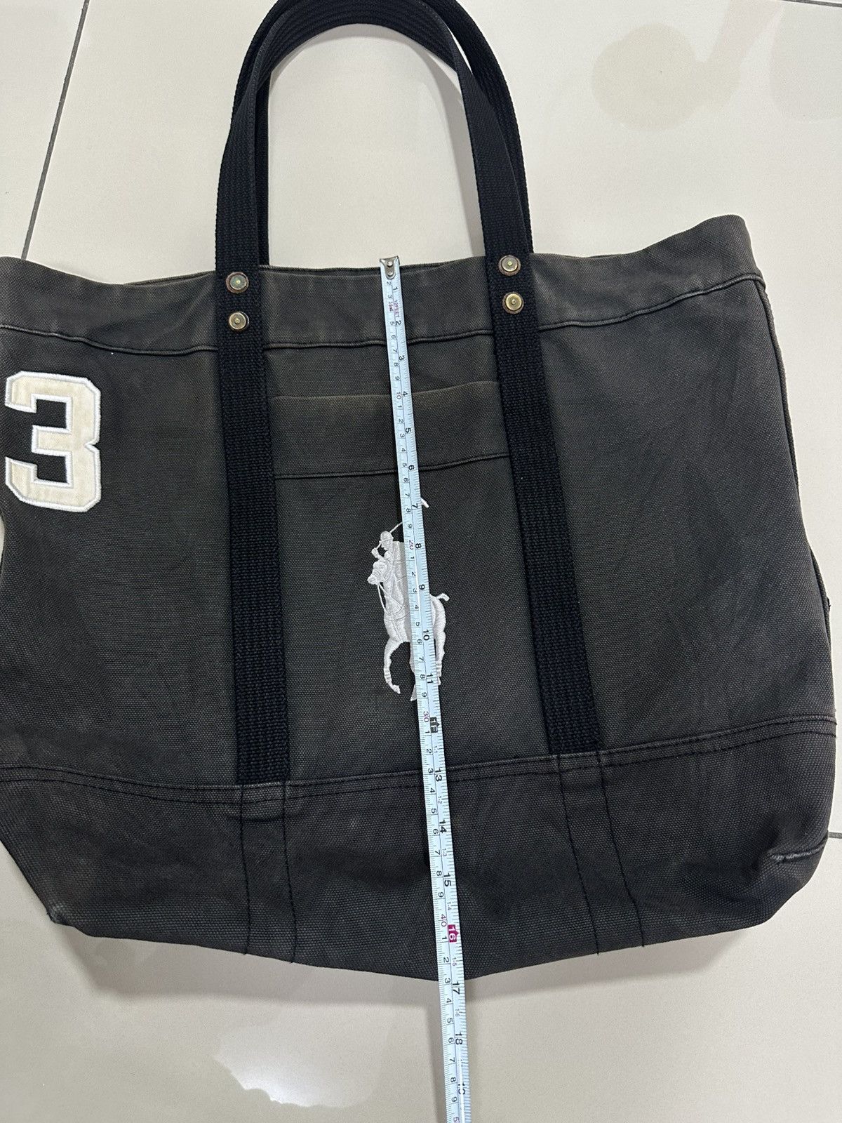 Polo Ralph Lauren VTG Polo Ralph Lauren Canvas Tote Bag Embroidered Big Pony Size ONE SIZE - 4 Thumbnail