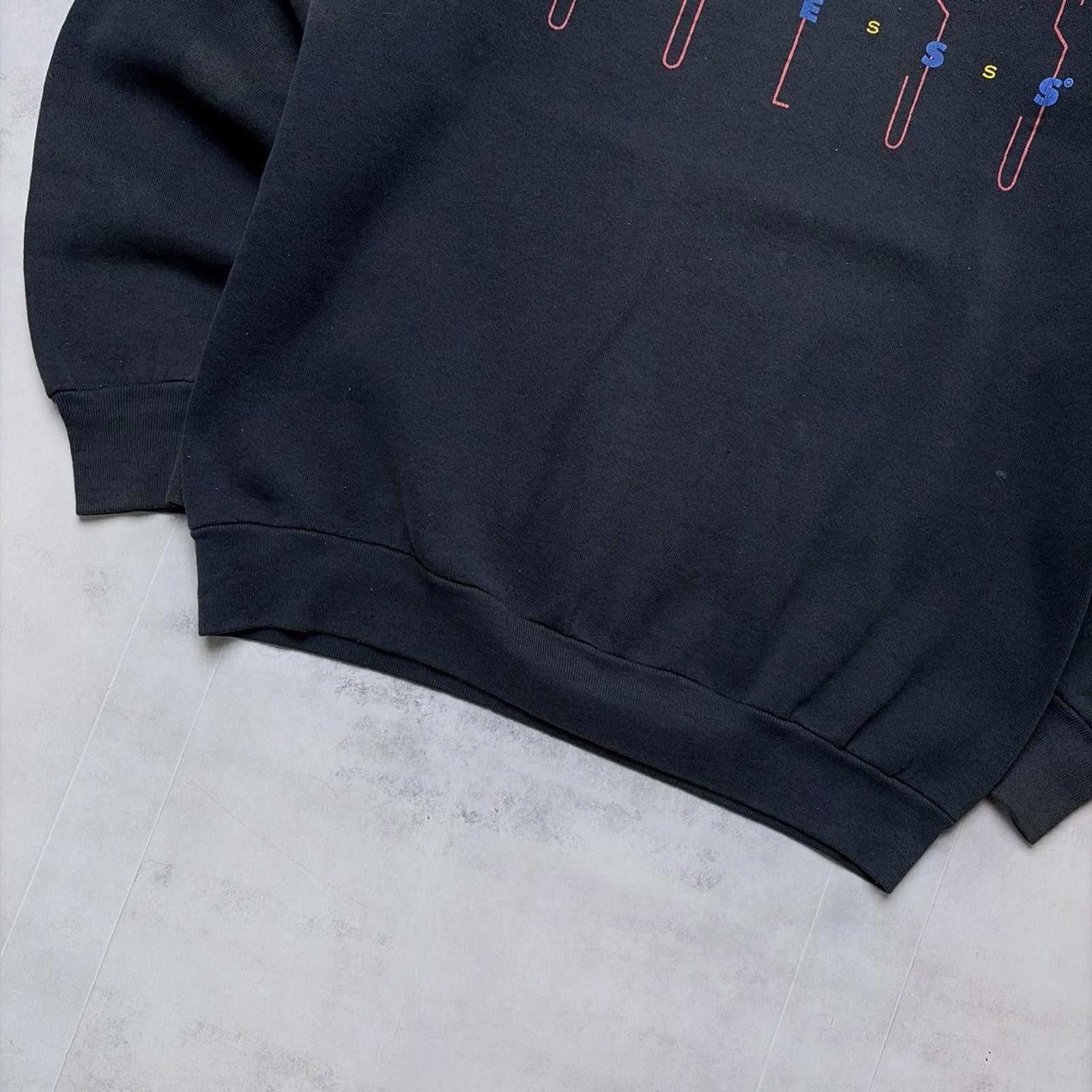 Guess Vintage 90’s Black Guess Grunge Distressed Crewneck Sweater Size US L / EU 52-54 / 3 - 4 Thumbnail
