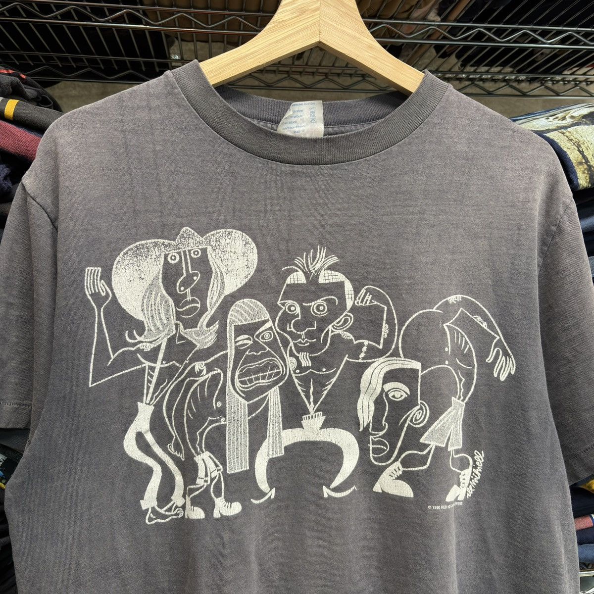 Band Tees RARE 1990 Red Hot Chili Peppers Picasso funky monks band tee Size US L / EU 52-54 / 3 - 2 Thumbnail
