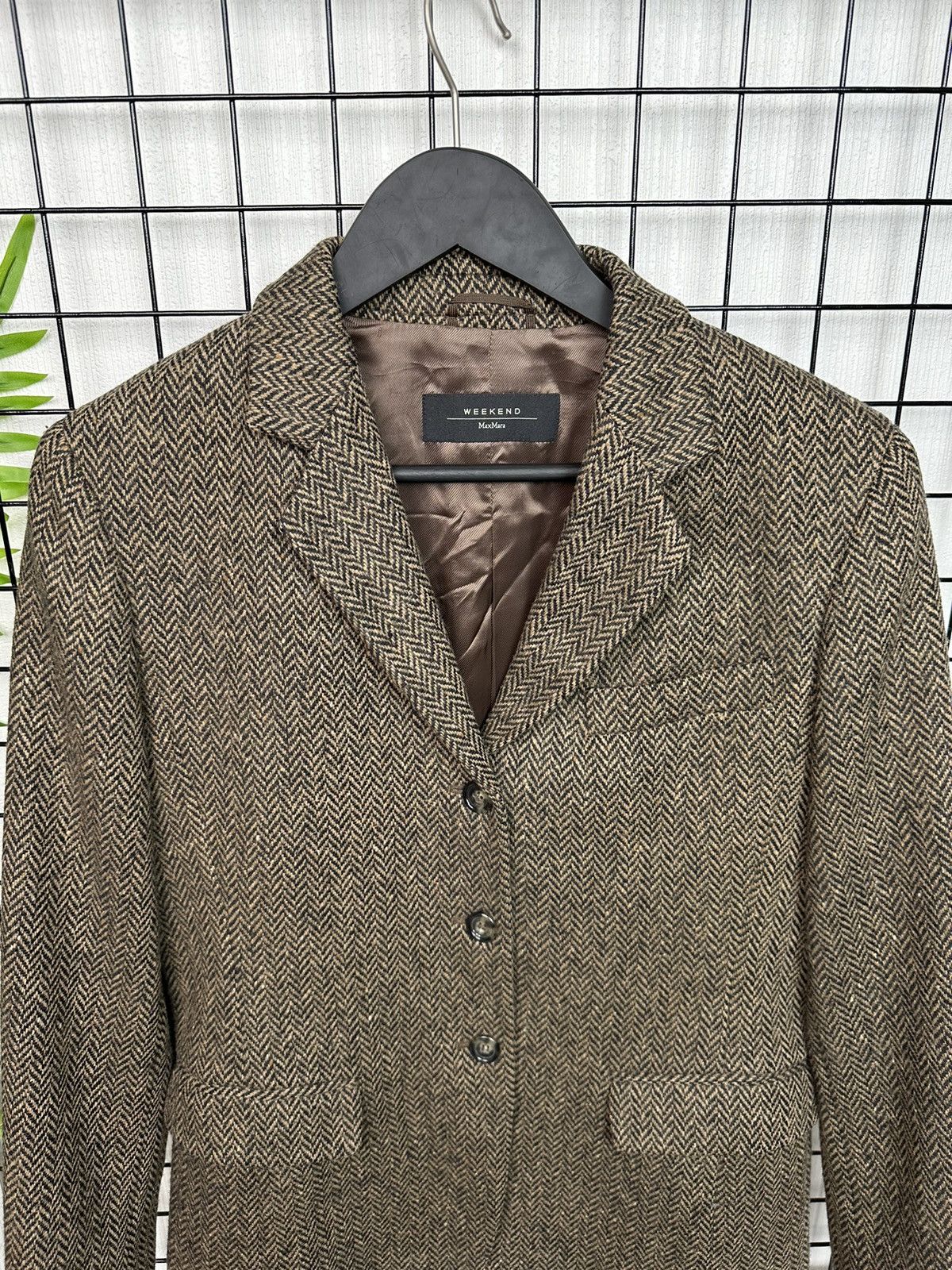 Max Mara × Weekend Max Mara WEEKEND MAX MARA wool blazer women jacket tweed 8 size Size M / US 6-8 / IT 42-44 - 5 Thumbnail
