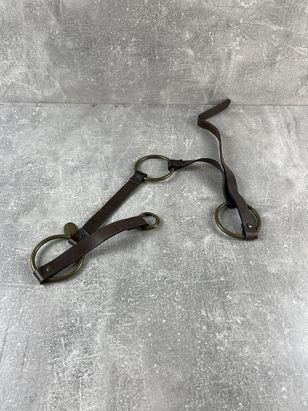 Genuine Leather Nolita de Nîmes Vintage Leather Ring Harness Belt Y2K Punk Size ONE SIZE - 4 Thumbnail