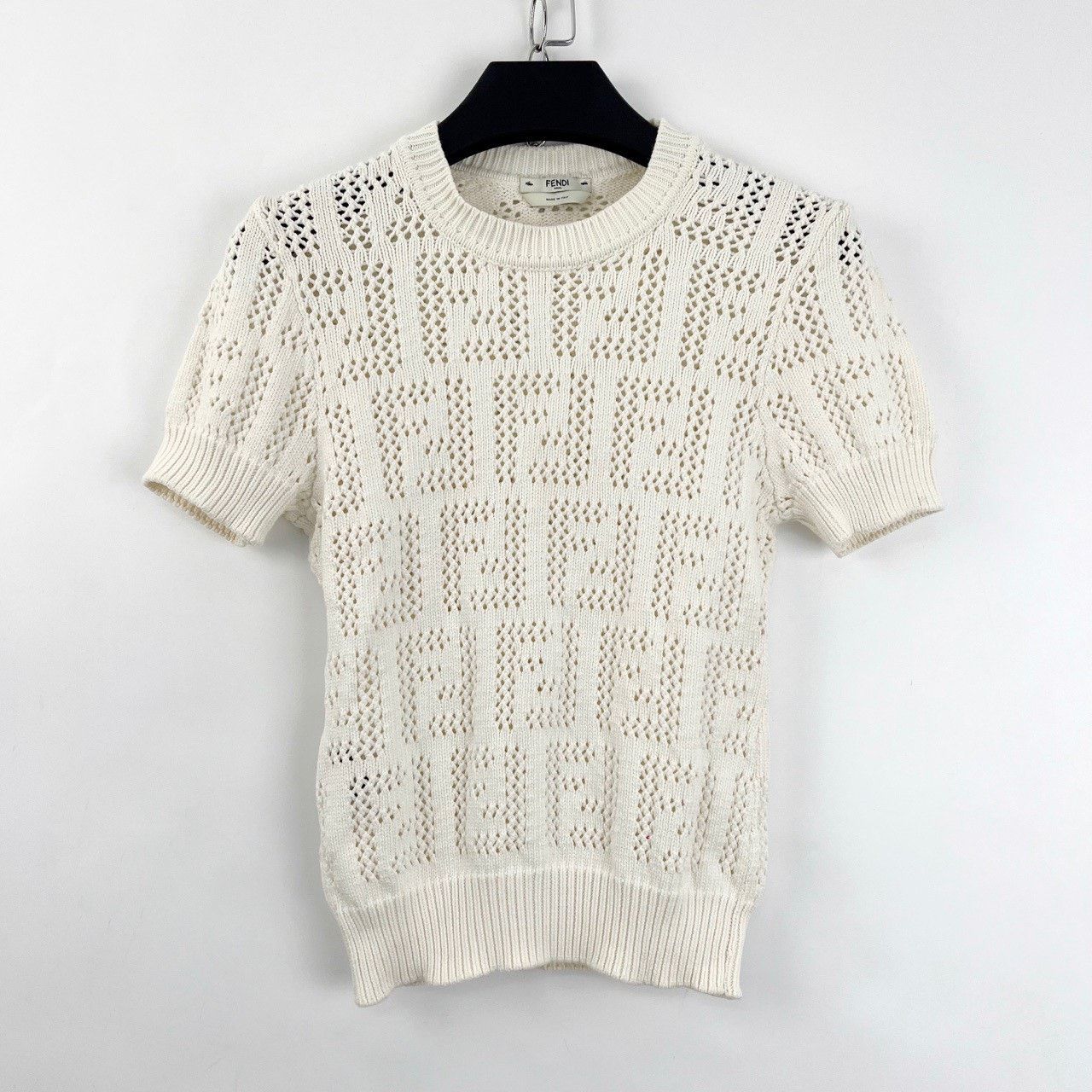 Fendi Fendi Double F Logo Knit Top Size S / US 4 / IT 40 - 1 Thumbnail