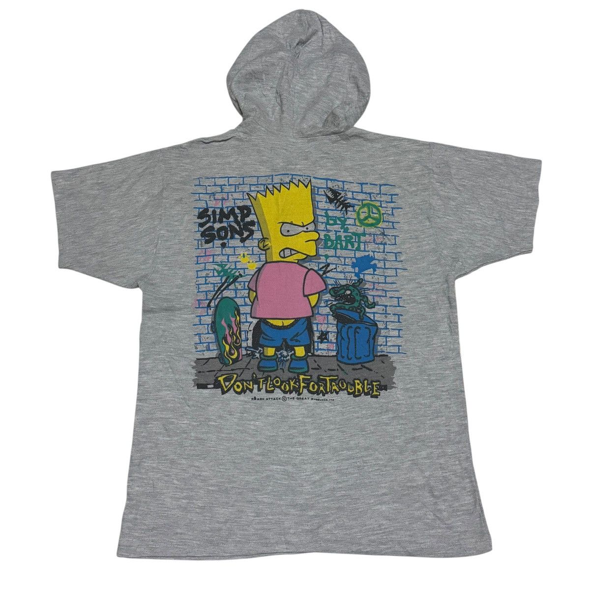 Cartoon Network × Vintage Vintage Bart Simpsons Hoodie Tee Shirt Size US M / EU 48-50 / 2 - 1 Thumbnail