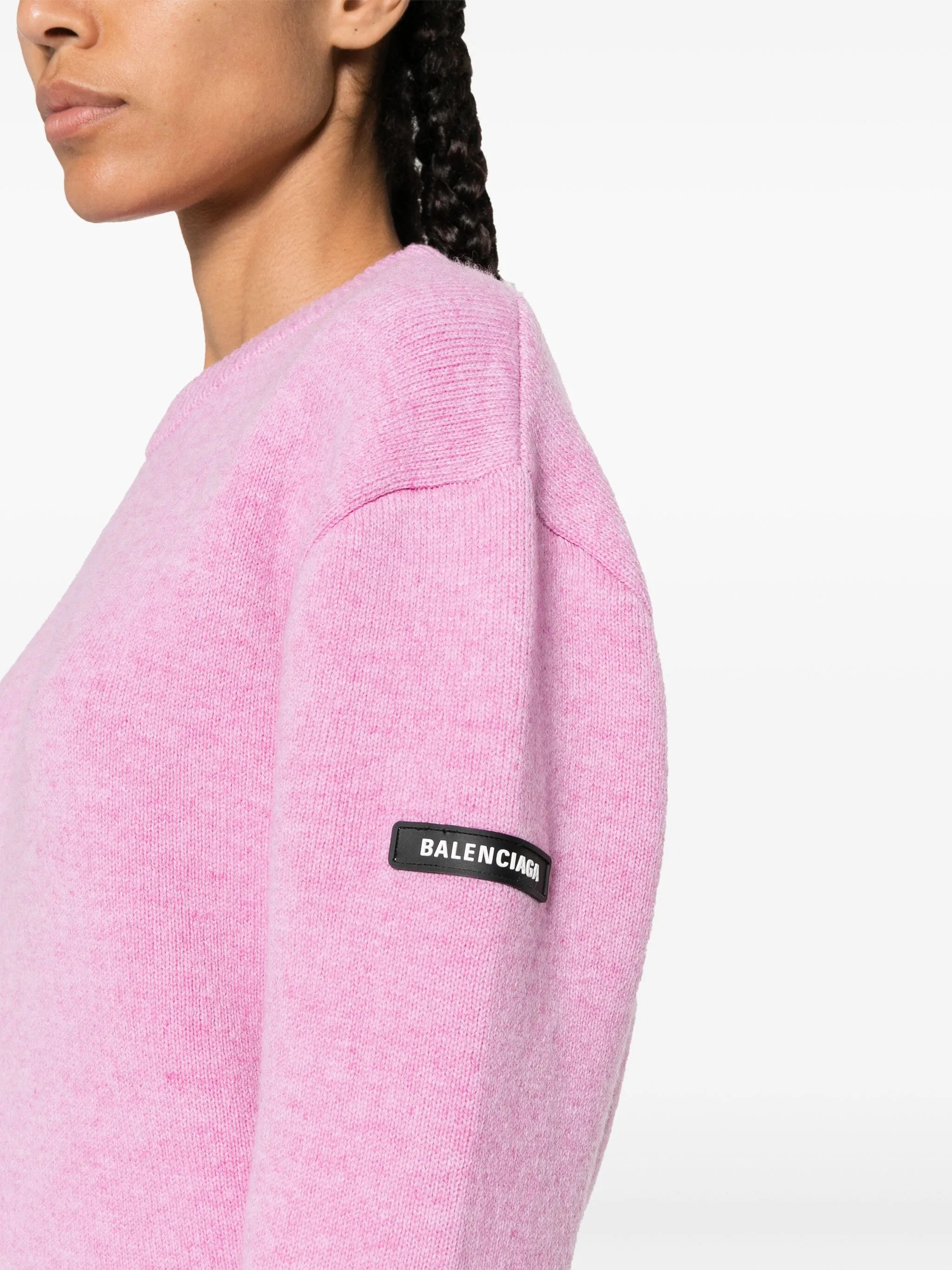 Balenciaga o1y0625 Sweater in Pink Size S / US 4 / IT 40 - 2 Thumbnail