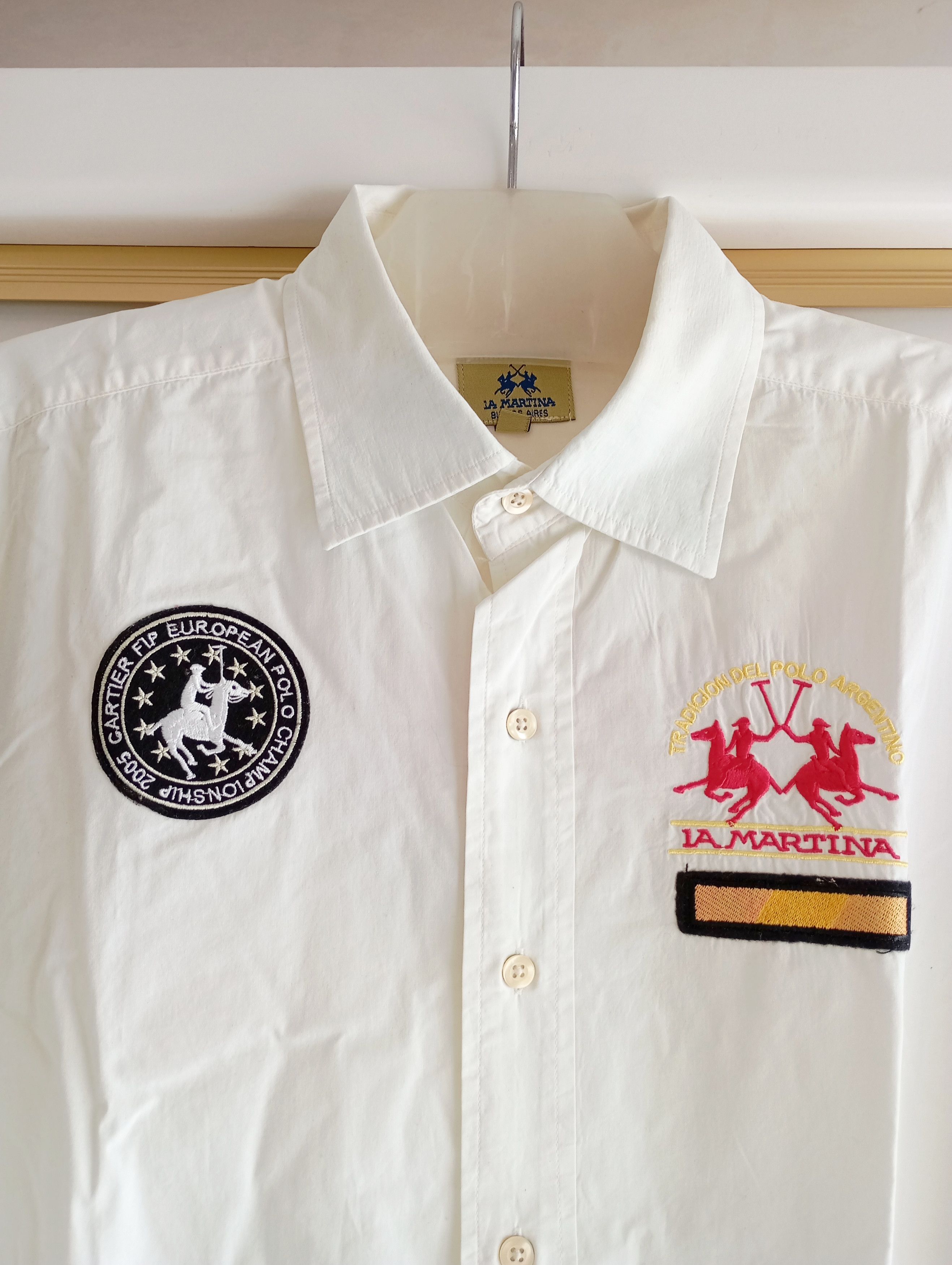 La Martina Vintage La Martina Chief Kief Spain Big Logo Shirt Size US XL / EU 56 / 4 - 3 Thumbnail