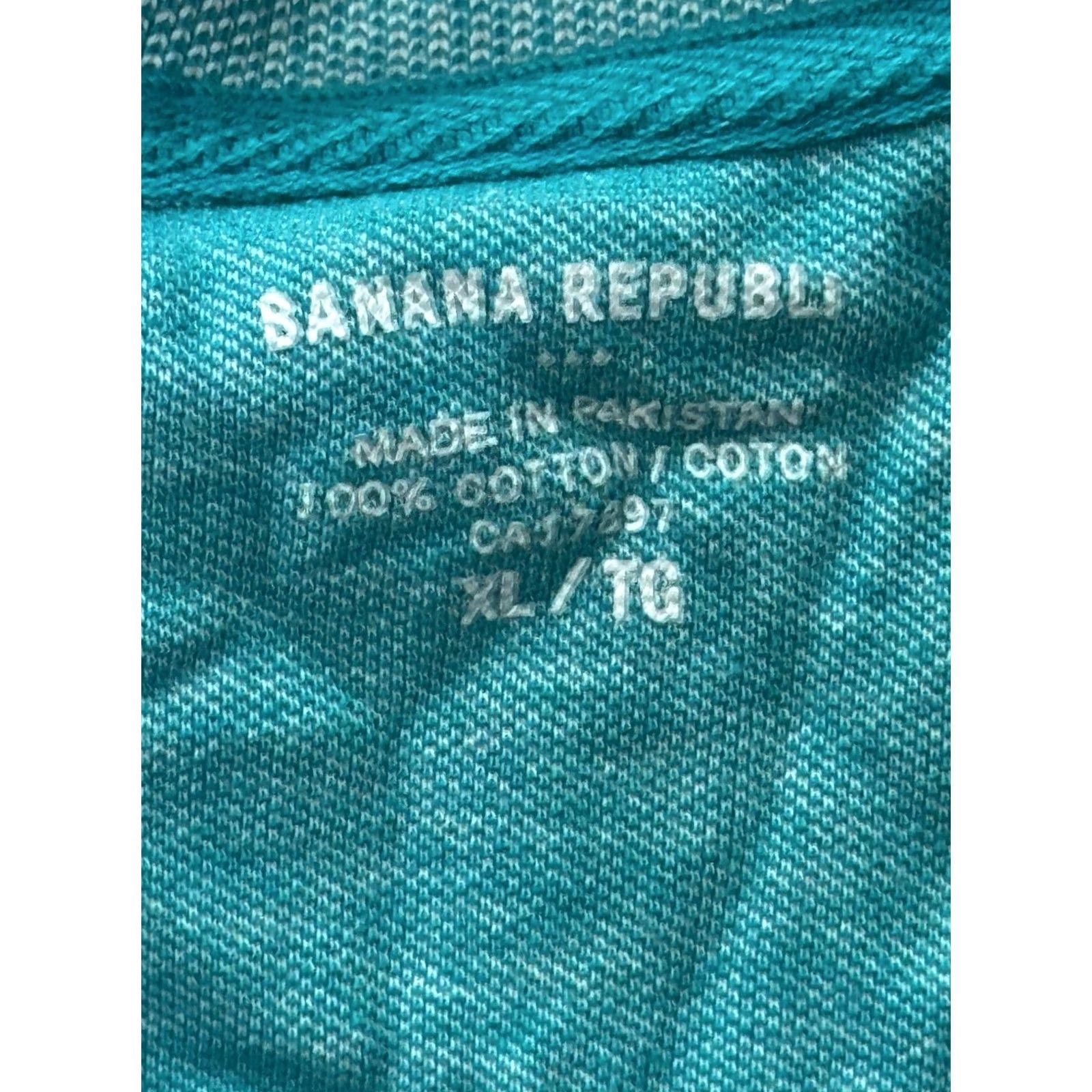 Banana Republic Banana Republic Polo Shirt XL Sea Green Men Size US XL / EU 56 / 4 - 3 Thumbnail