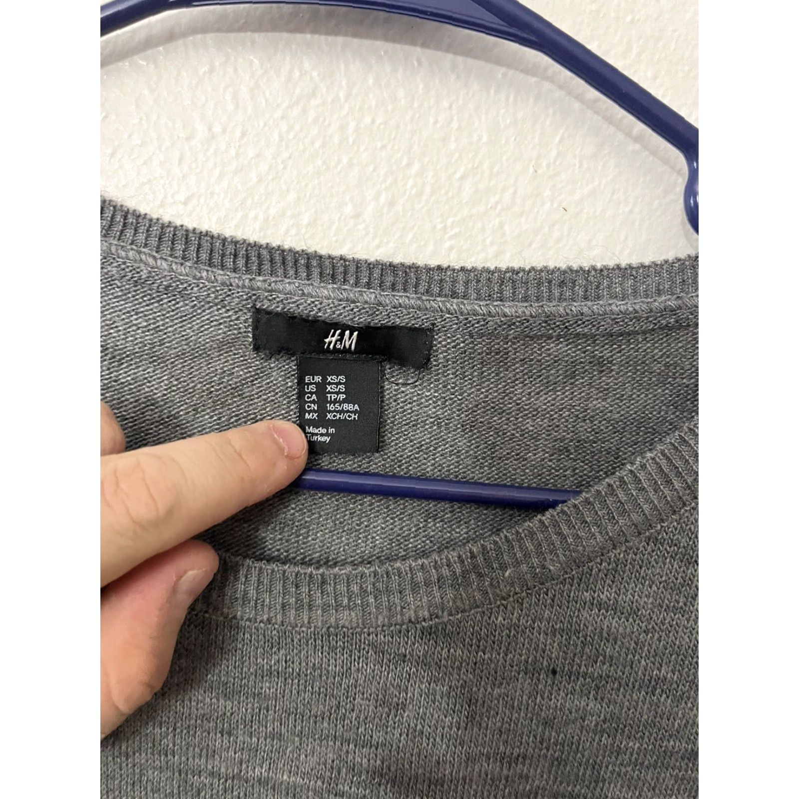 H&M H&M Womens Sweater Shirt Adult XS/S Gray Short Sleeve Knit Pullover Cotton Blend EUC 90s/60s Style Womens Size XS / US 0-2 / IT 36-38 - 3 Thumbnail