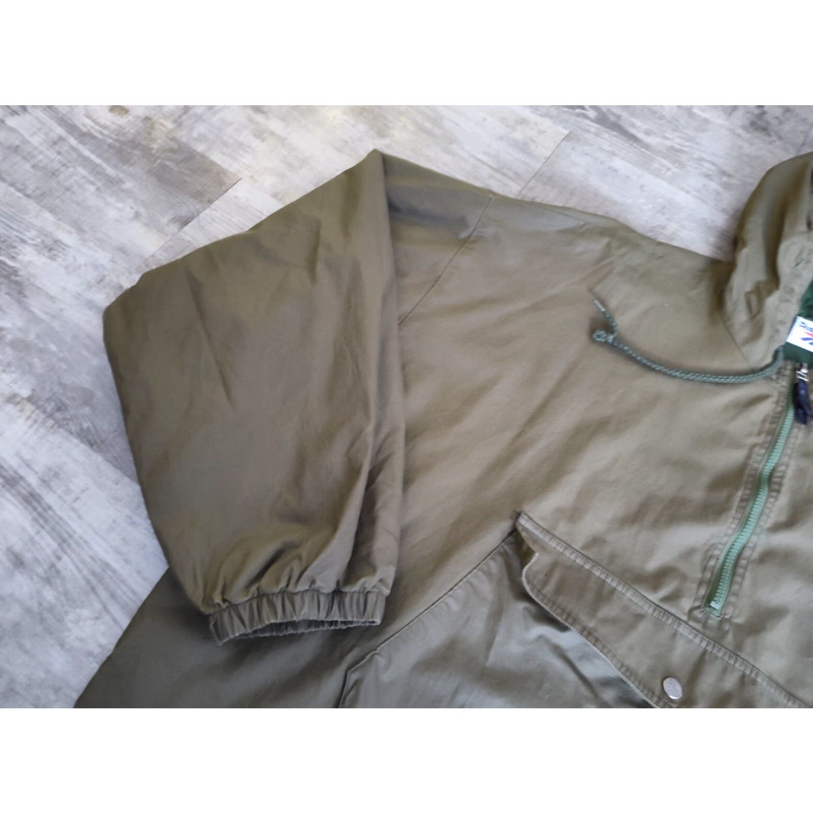 Reebok VINTAGE Reebok Hooded Pullover Jacket XL Green Men's Casual Spring Fall Winter Zip Pockets Logo Size US XL / EU 56 / 4 - 5 Thumbnail