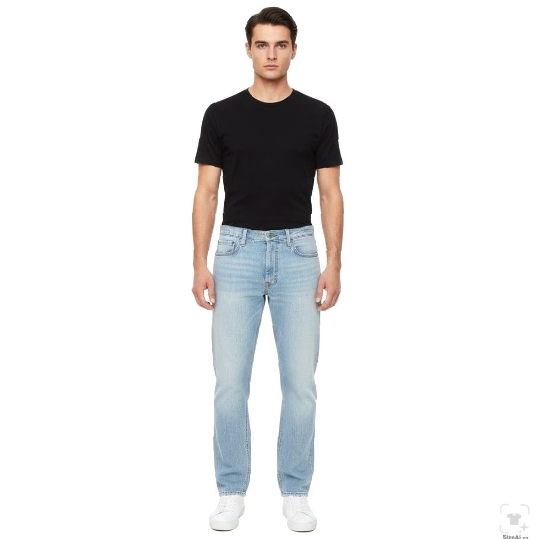 Levi's Levi's Jeans Mens 34x34 Blue Light Wash Straight Stretch Denim Zip Fly S40154 5-Pocket Logo Size US 34 / EU 50 - 4 Thumbnail