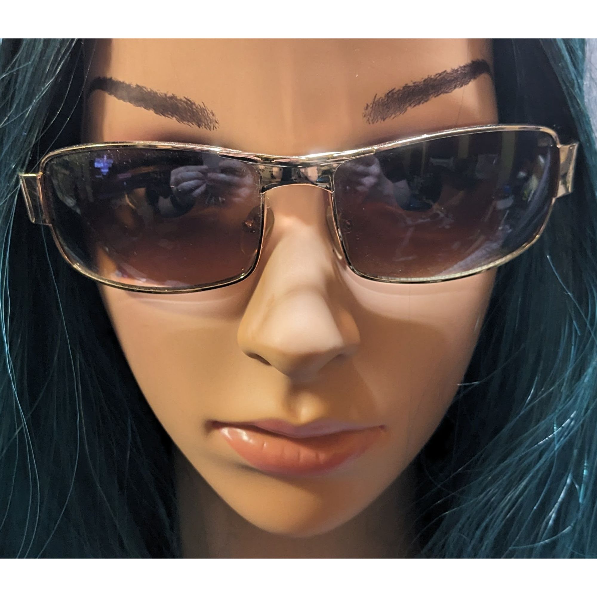 Other NY Sunglasses Gold And Wood Look Aviator Sunglasses Size ONE SIZE - 4 Thumbnail