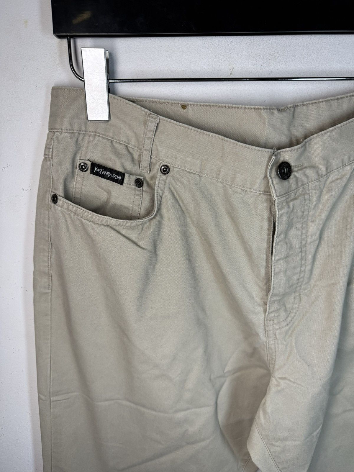Yves Saint Laurent Beige 36x32 YSL Jeans Cotton Pants Size US 36 / EU 52 - 5 Thumbnail